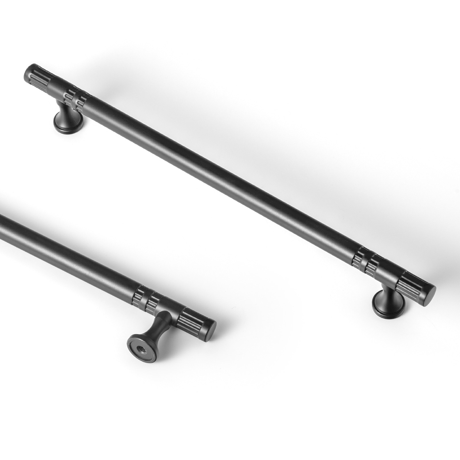 Miaokesen 9627B-192 7-9/16-in , 192mm Center to Center Matte Black Cylindrical Bar Drawer Pull 6 -Pack