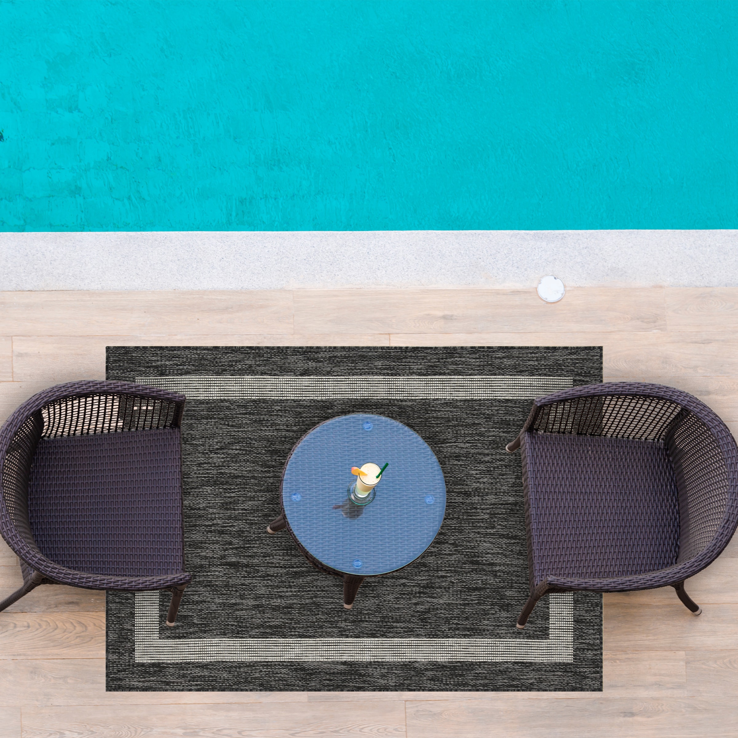 Playa Rug PLY-AZE-BLK-5X8 rugs - View #7