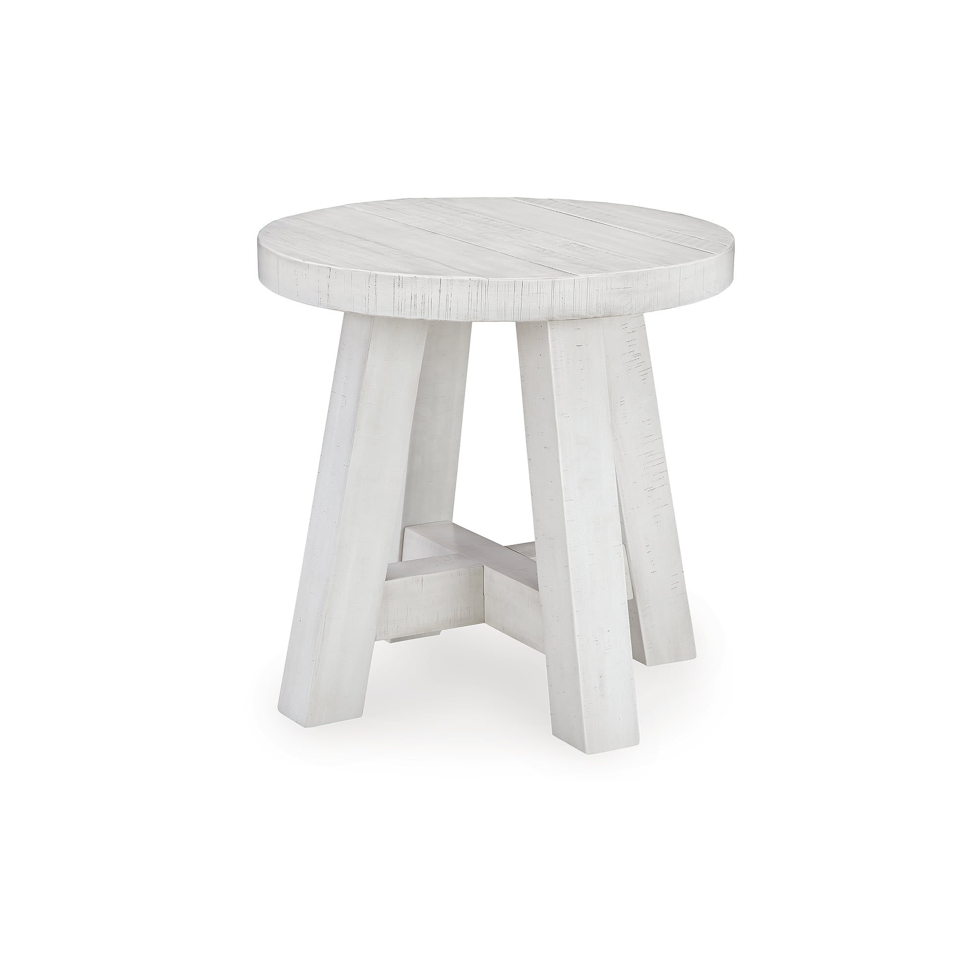 Signature Design by Ashley T727-6 Jallison Off White End Table with Solid Pine Wood and Rubbed Glaze Finish