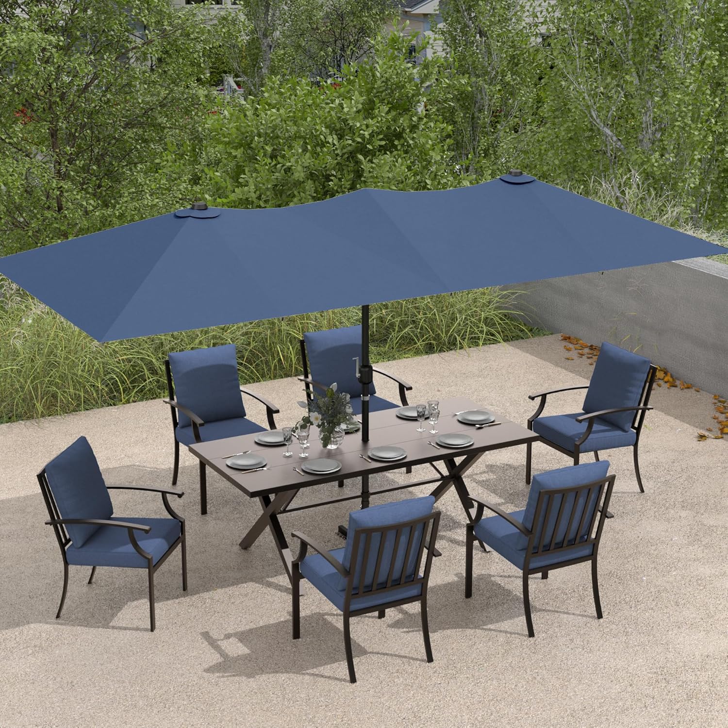ALAULM LS-SAN7DM-NAVY Patio-Dining-Sets - View #2