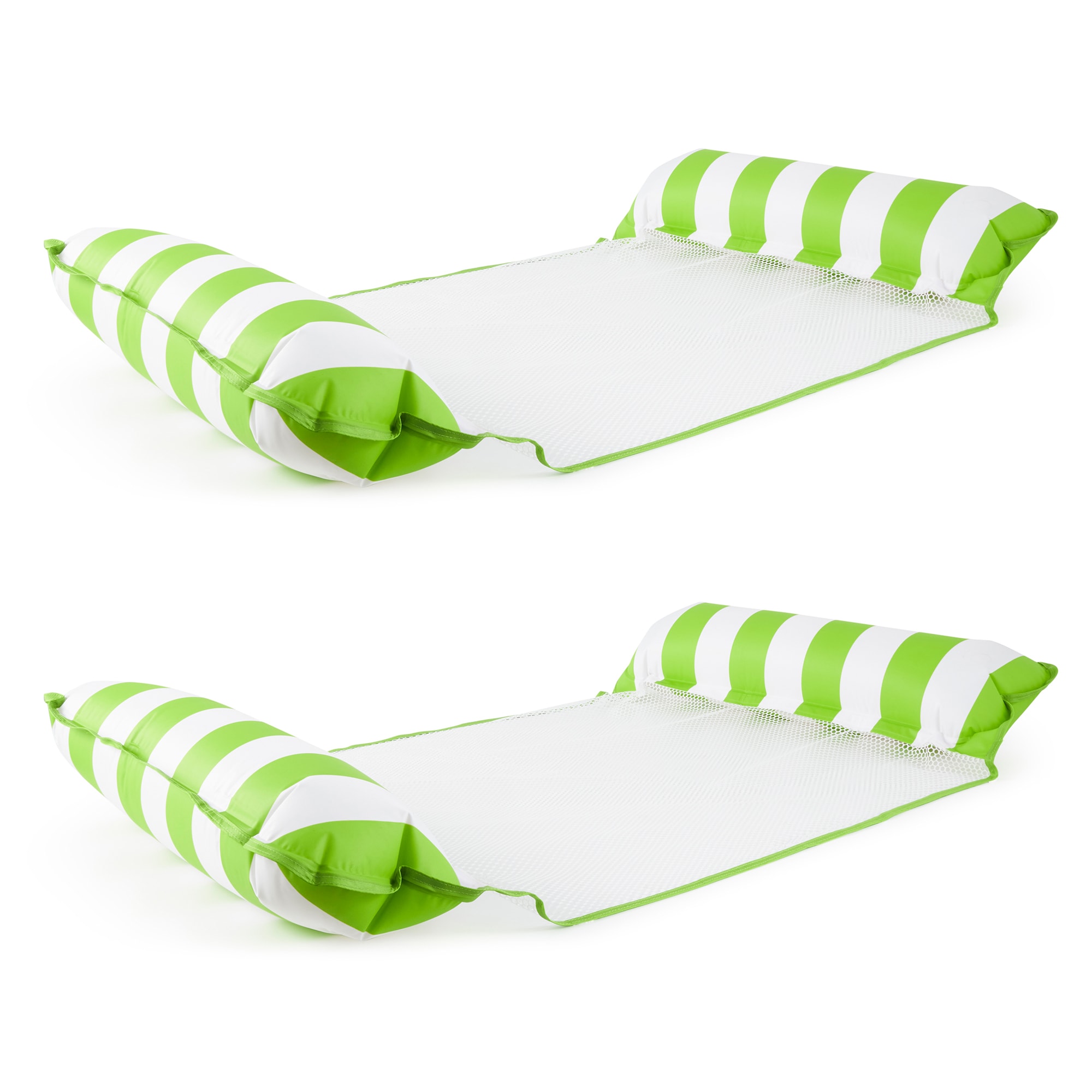 Aqua 186599 44-Inches x 44-Inches Green Inflatable lounger 2 -Pack