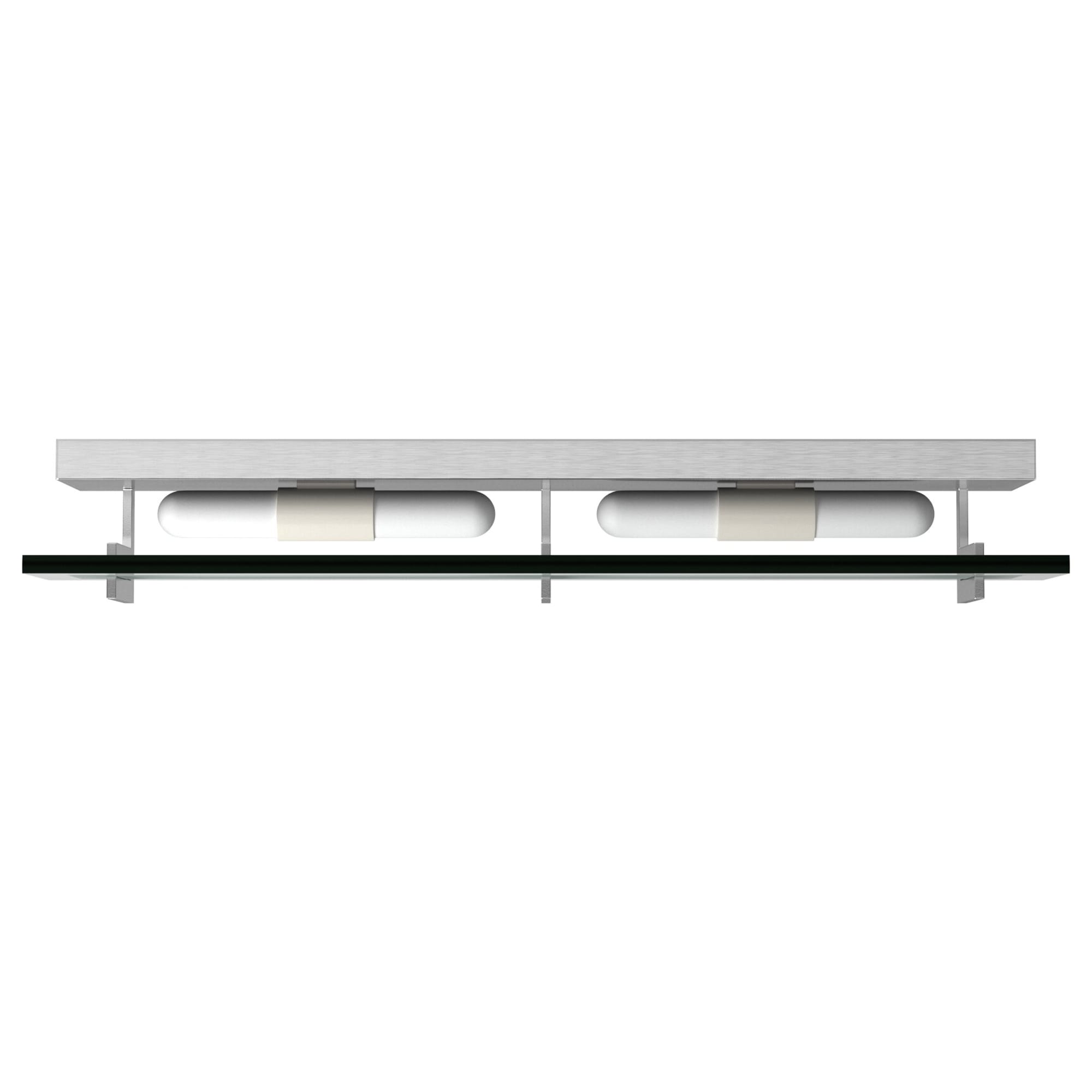 Chrome 4-Light Dimmable Outdoor Wall Sconce with Clear Glass
