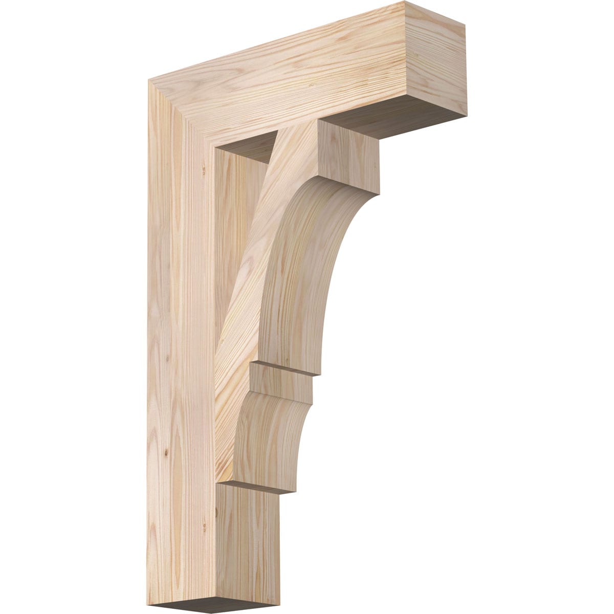 Ekena Millwork BKT06X20X32BOA05SDF Balboa block smooth 5-1/2-in x 20-in x 32-in Douglas fir Brown Wood Standard bracket