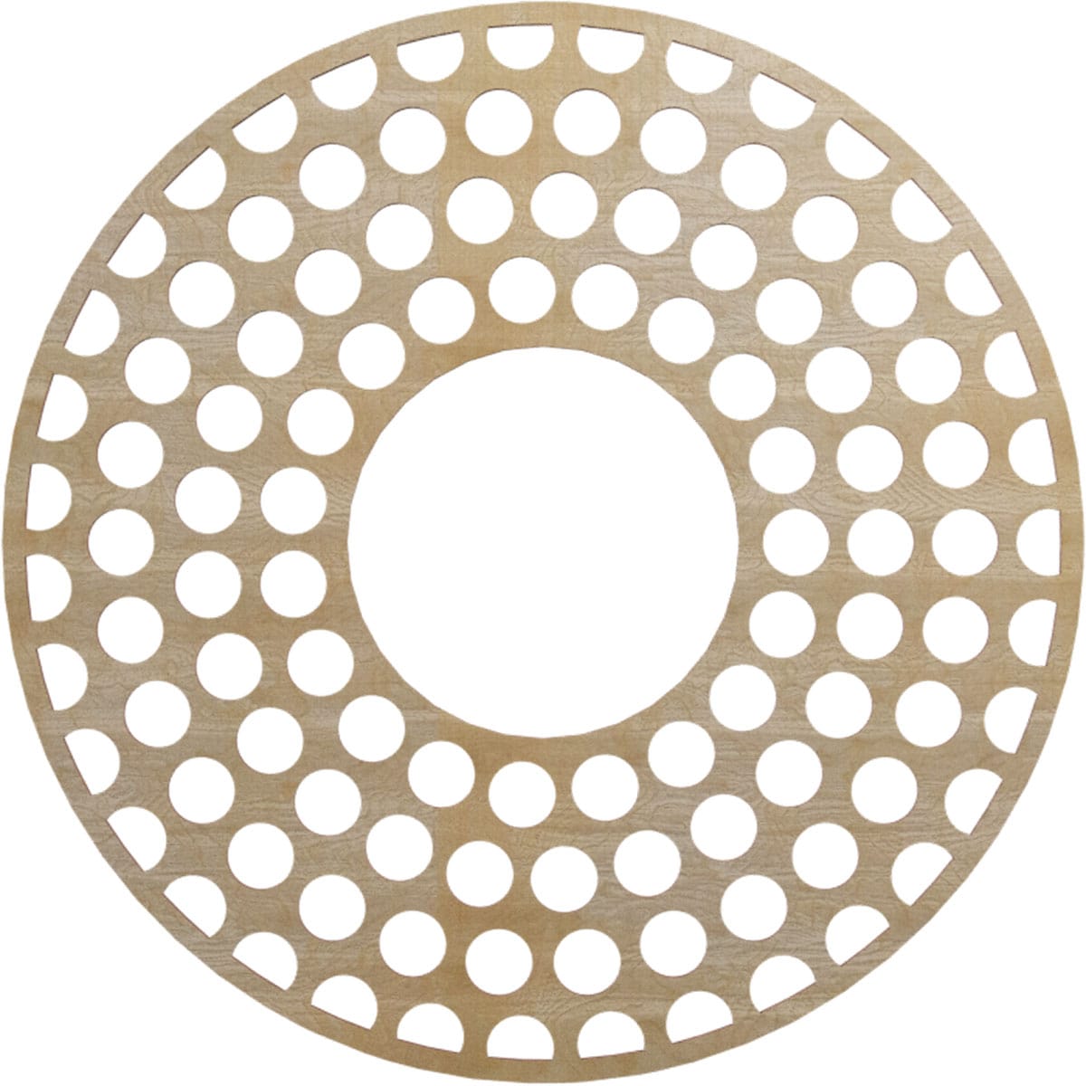 Ekena Millwork CMWP30X30X0250FFHI Fink Fretwork Pierced 30-in W x 30-in L Modern Hickory Wood Whole Ceiling Medallion
