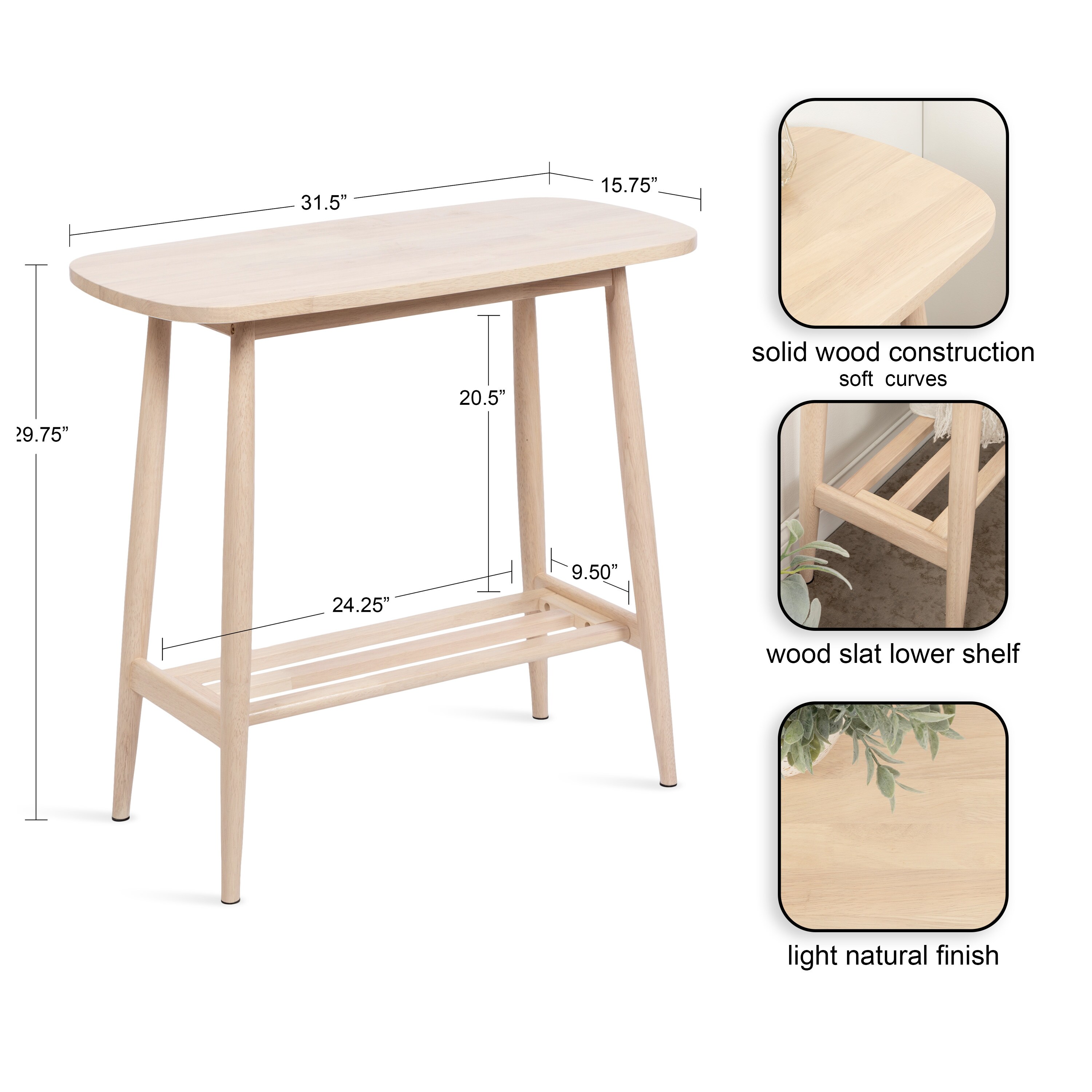 Kate and Laurel 225342 Console-Sofa-Tables - View #2