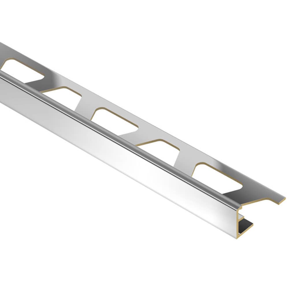 Schluter Systems MC60 Schiene 0.25-in W x 98.5-in L Chrome-Plated Solid Brass Brass L-angle Tile Edge Trim