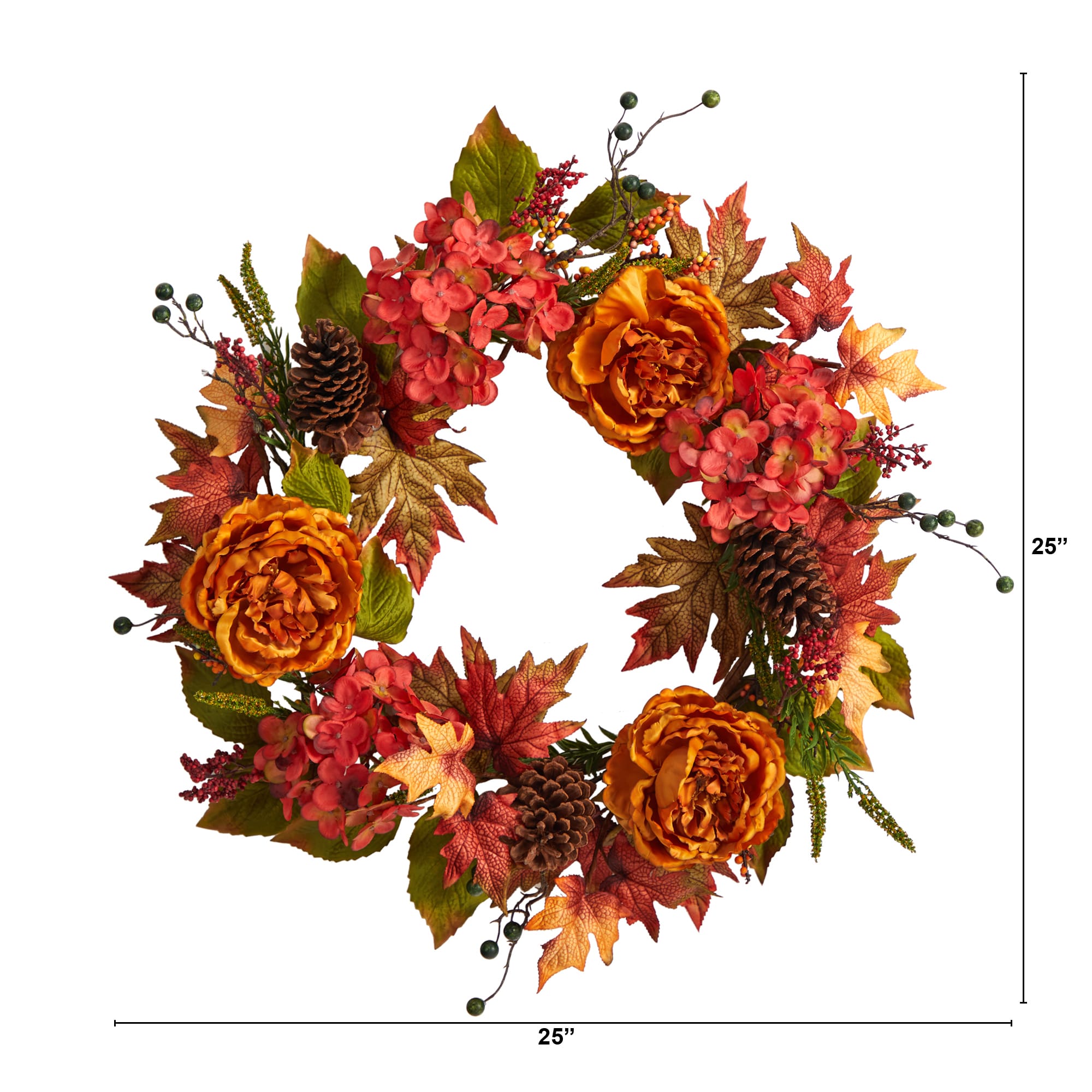 Nearly Natural W1229 Artificial-Thanksgiving-Wreaths - View #3