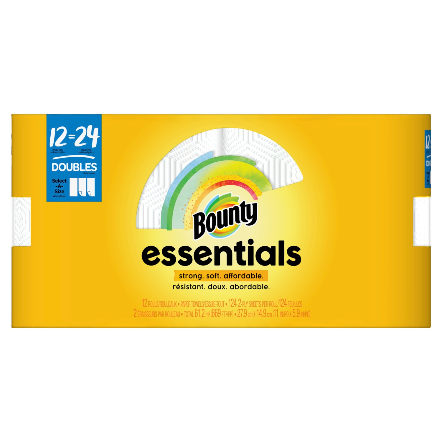 Bounty 3077211093 essentials Doubles Select-a-Size 12 -Count Paper Towels