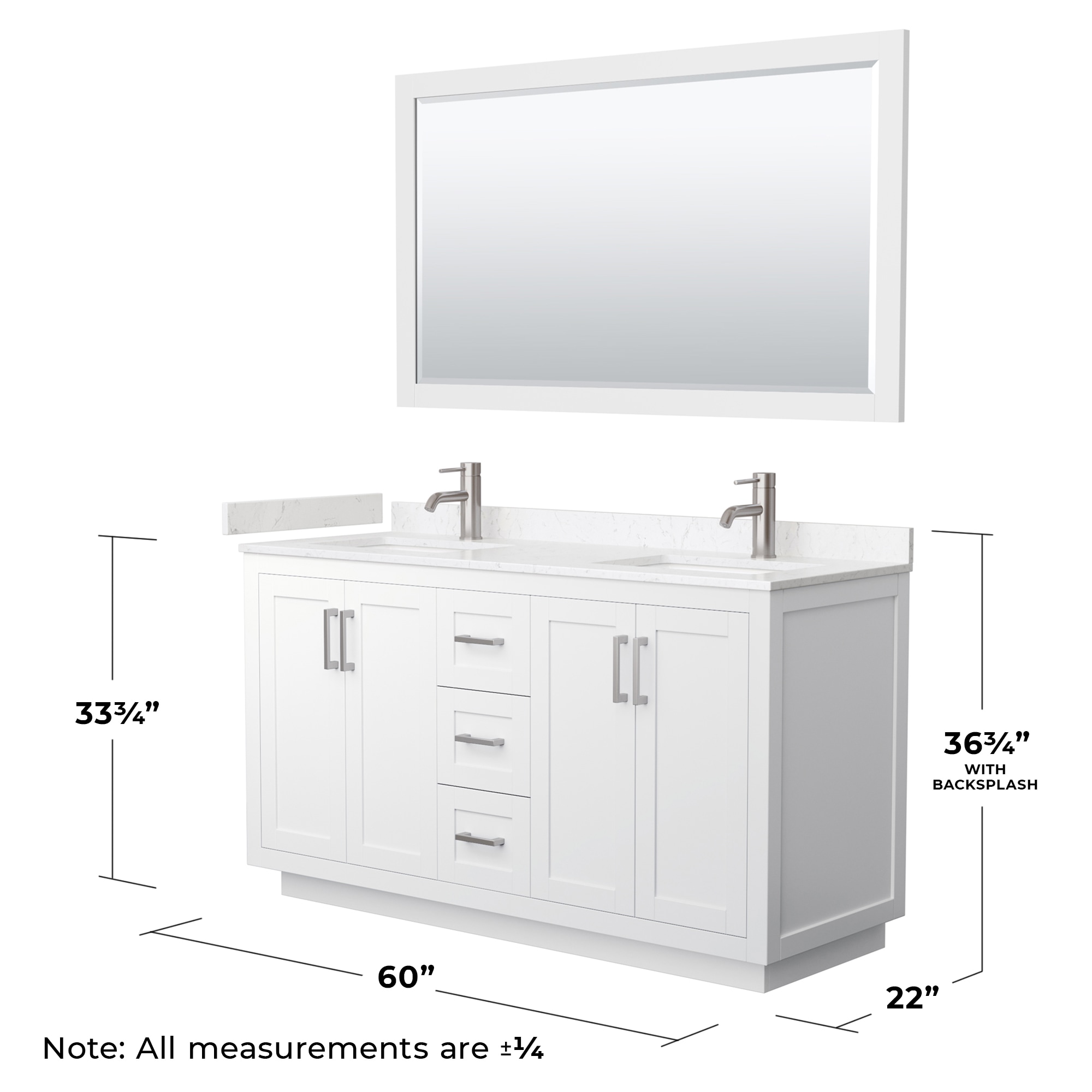 Wyndham Collection WCF292960DWHC2UNSM58 Bath-Vanity-Combo - View #6