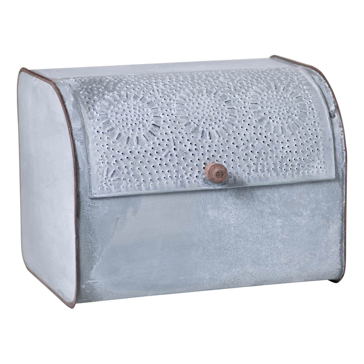 Irvin's Tinware Irvins Country Tinware Bread Box in Weathered Zinc