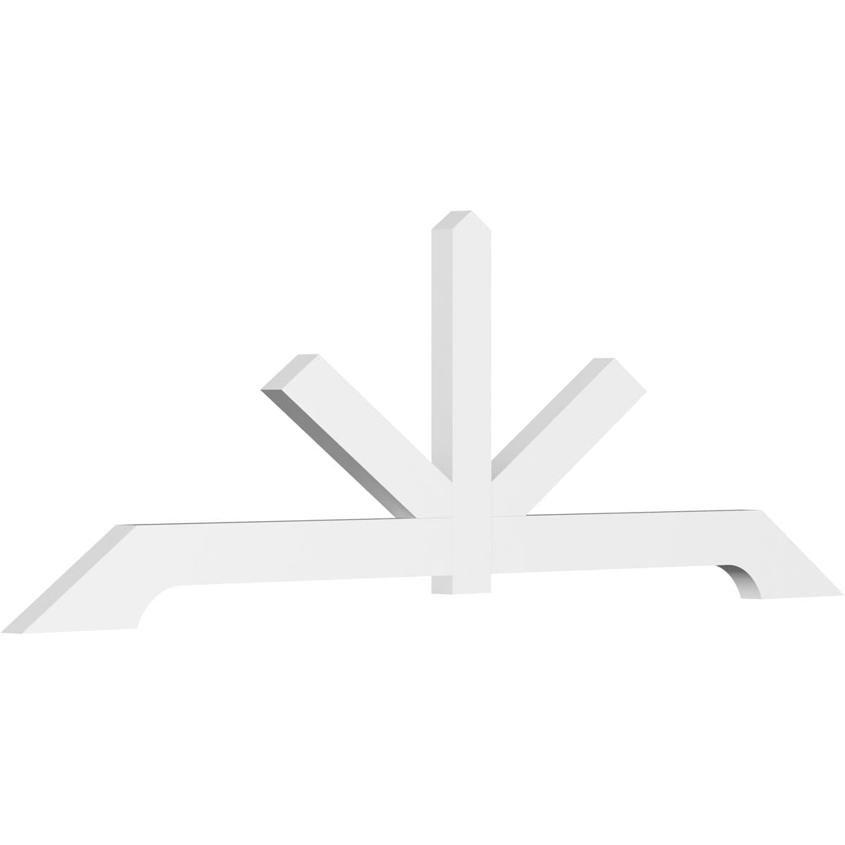 Ekena Millwork GBP084X28X0204VAN00 Vanguard White PVC Gable bracket