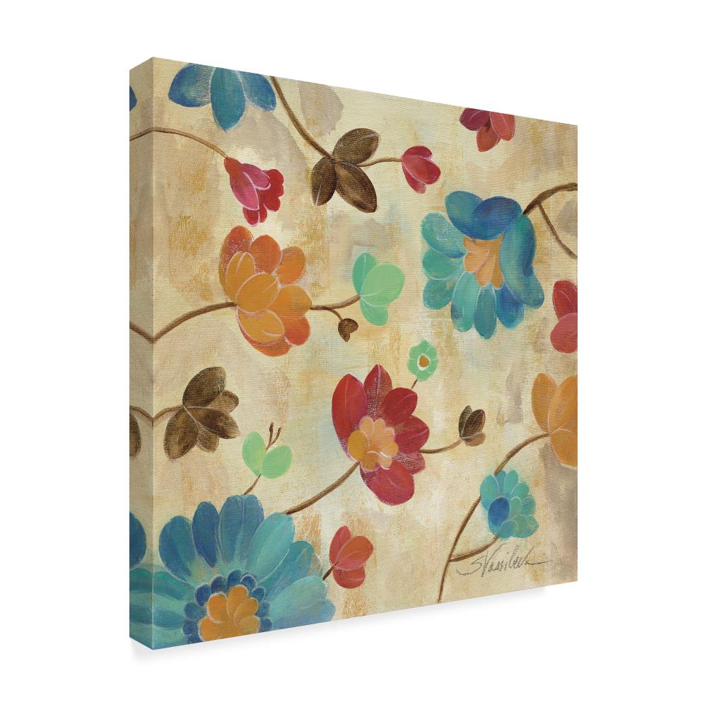 Trademark Fine Art Framed 24-in H x 24-in W Floral Print on Canvas in ...