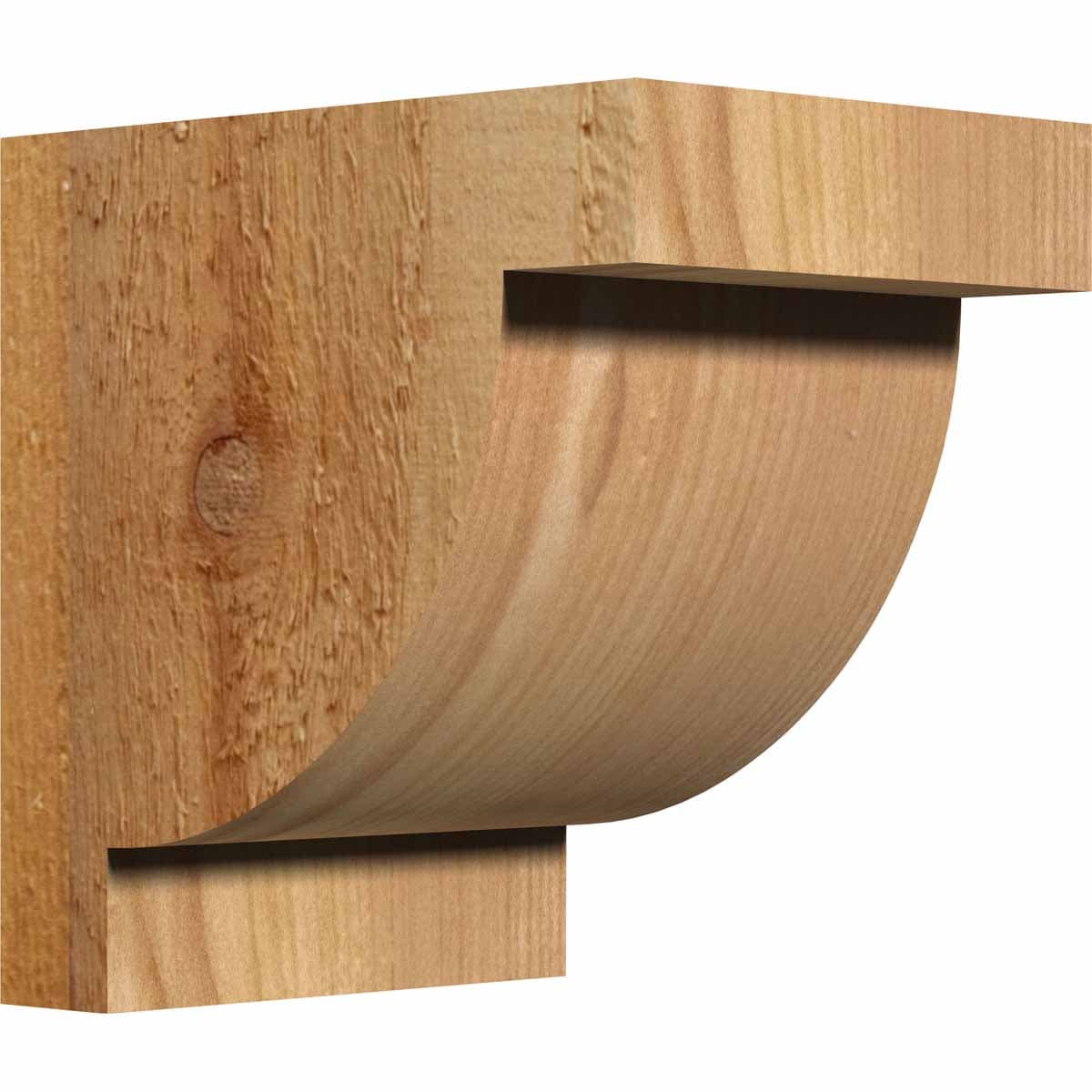 Ekena Millwork COR06X08X08ALP00RWR 6-in x 8-in x 8-in Alpine Unfinished Western red cedar Wood Paintable/Stainable Corbel