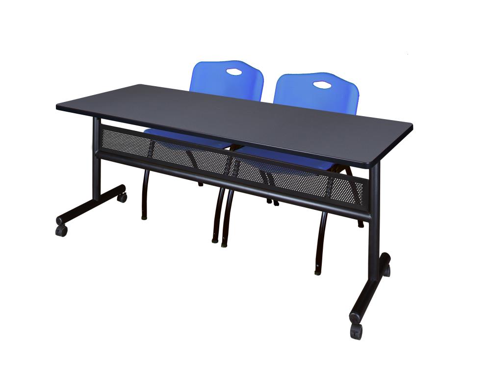 Regency MKFTM7224GY47BE Training Gray 4-Person Training Table (72-in W x 29-in H)