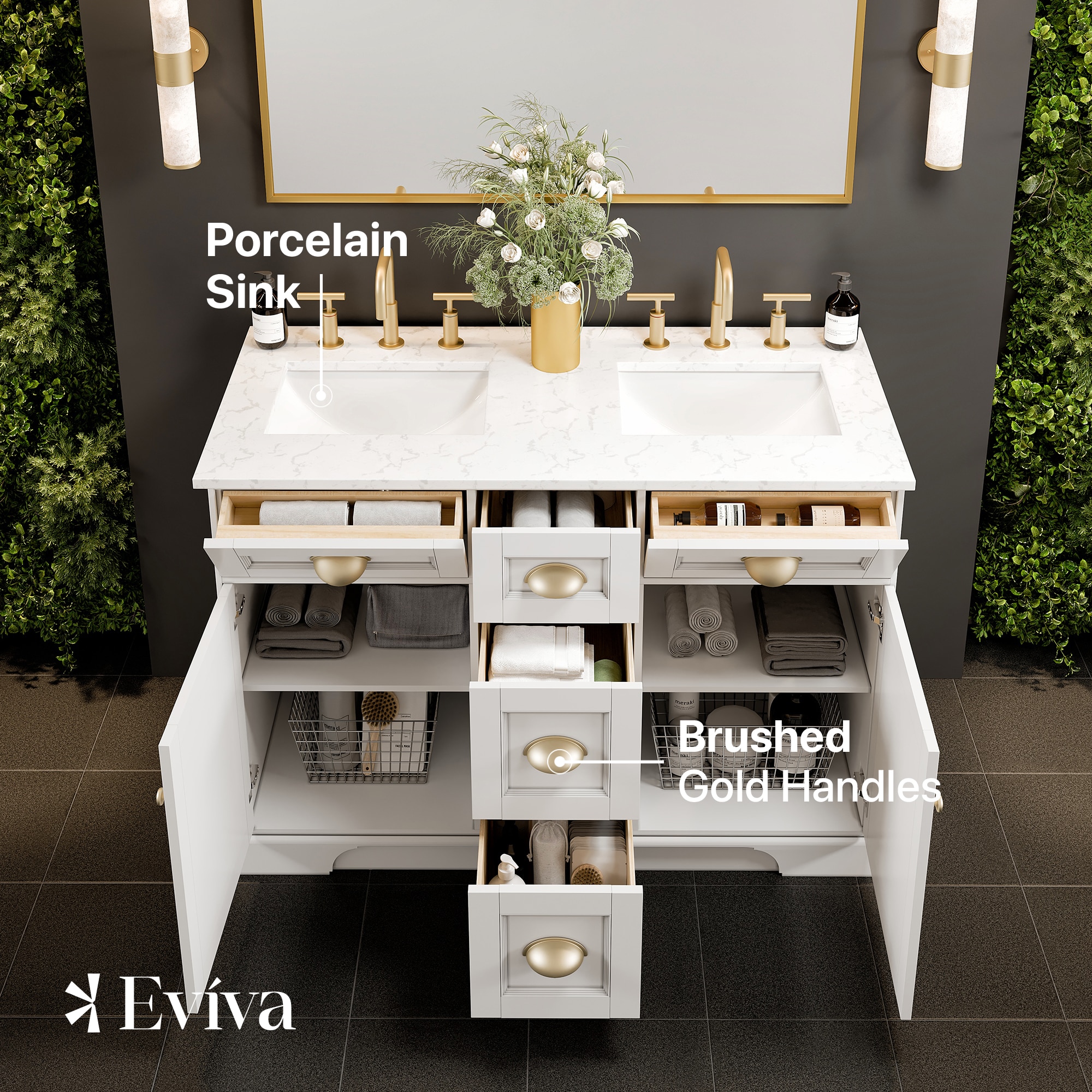 Eviva EVVN666-48WH-DS Bath-Vanity-Combo - View #3
