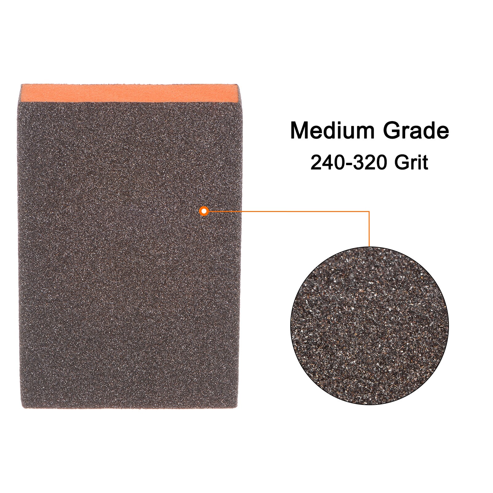 Dura-Gold 320 Grit 4-Sided Hand Sanding Block Sponges, Box Of 6