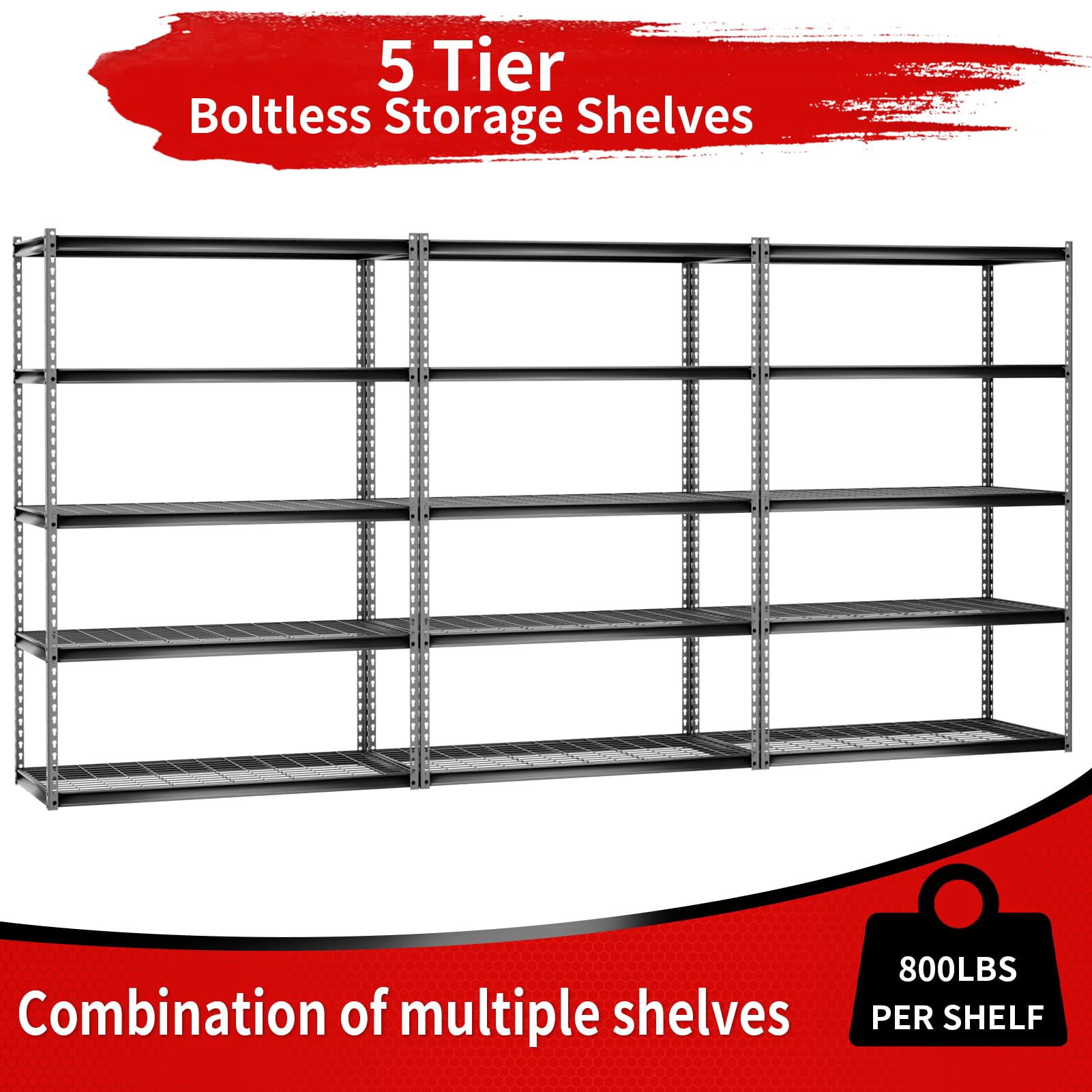 Shuntong B-ATLAS482472-5D1000 Free-Standing-Shelving - View #6