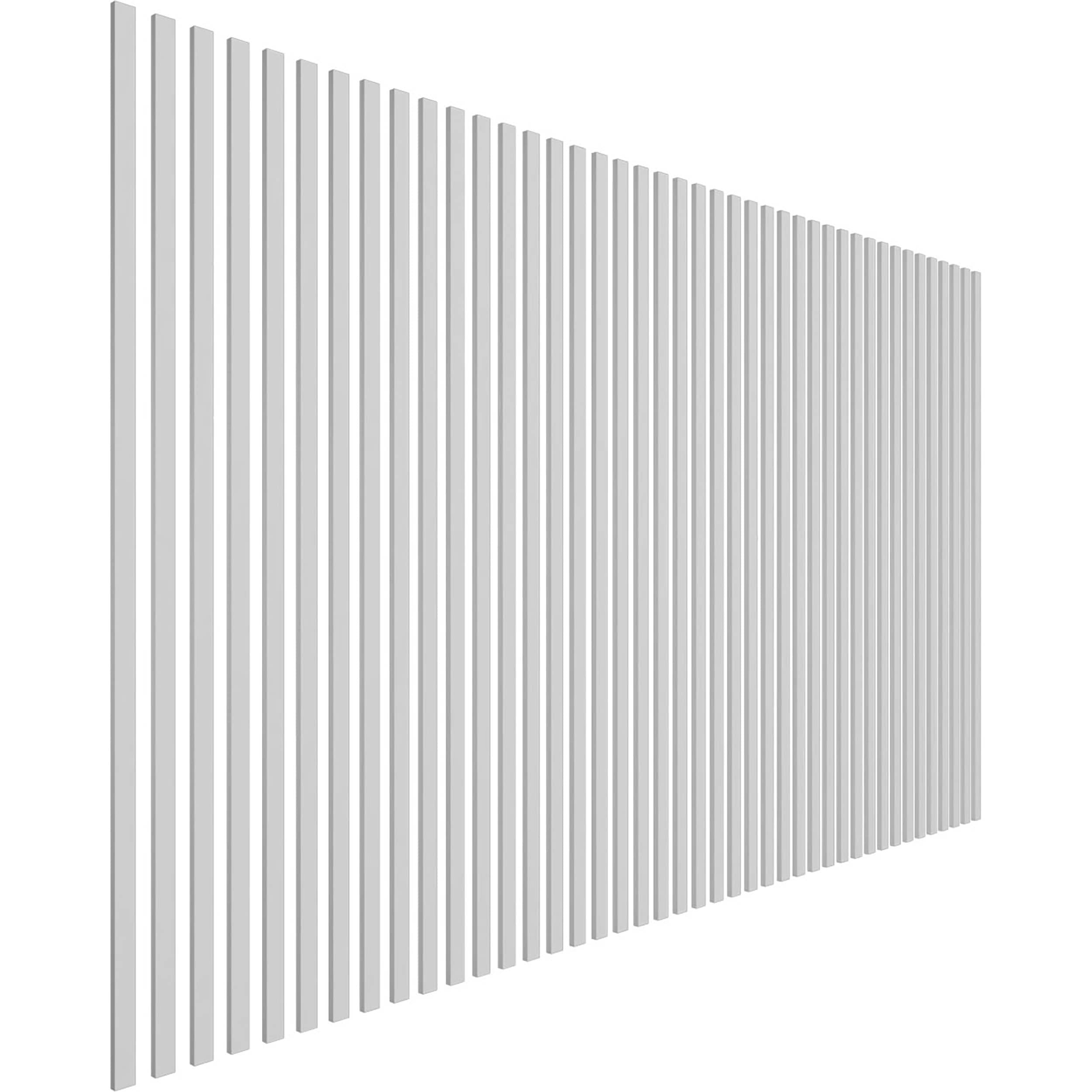47"H Black and White PVC Slat Wall Panel Kit