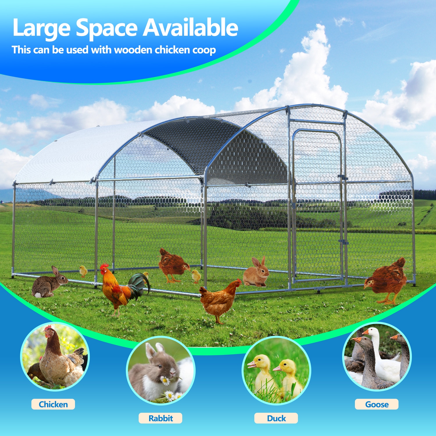 Maocao Hoom JL145406 Chicken-Coops-Rabbit-Hutches - View #4