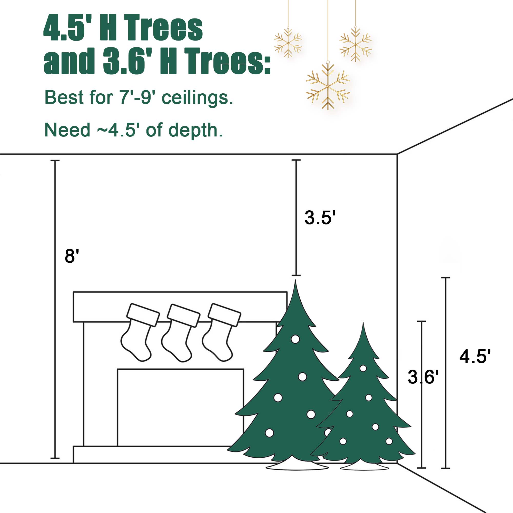 LuxenHome WHAP1807 Artificial-Christmas-Trees - View #15