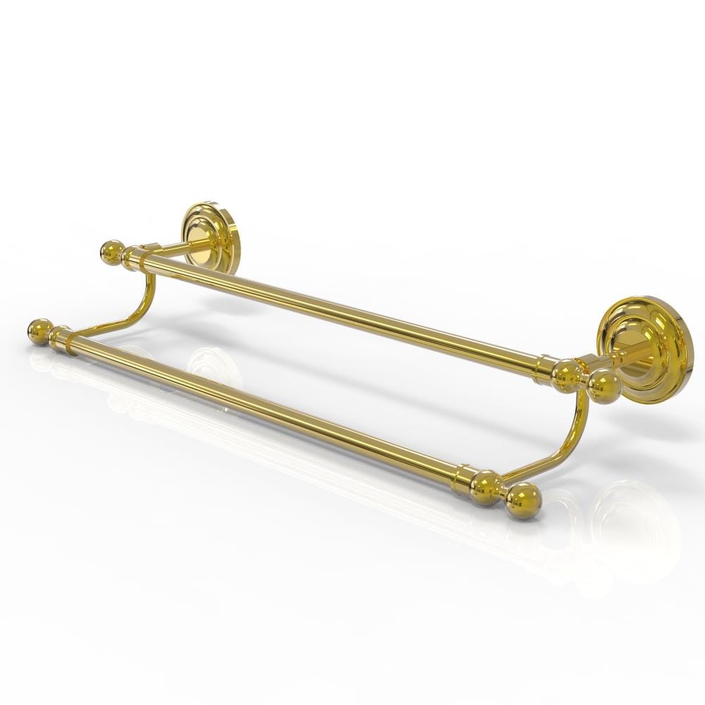 Allied Brass QN-72/30-PB Que New 30-in Polished brass Wall mount Double Towel Bar
