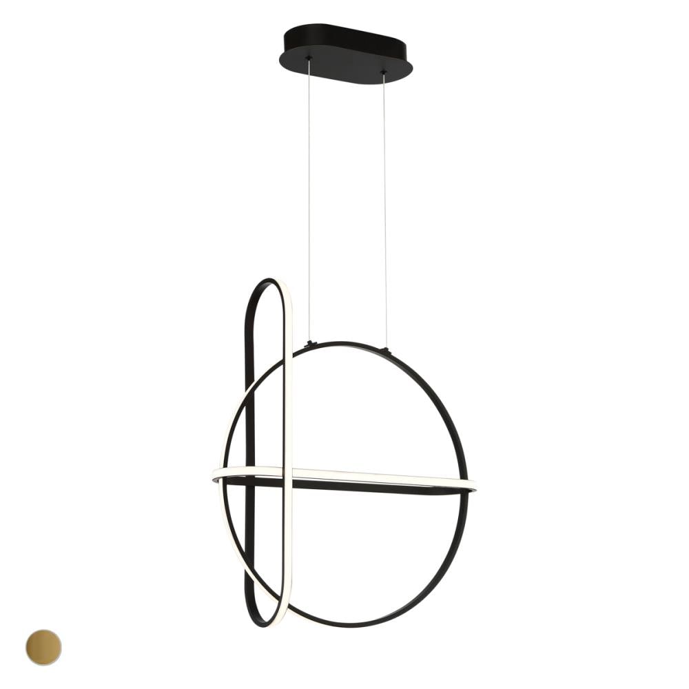 Eurofase 37035-013 Berkley 1 -Light Matte Black Modern/contemporary Integrated LED For Use in Dining Rooms, Foyers, Kitchens, Living Rooms Chandelier