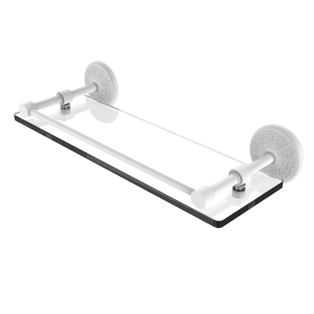 Allied Brass MC-1/16-GAL-WHM Monte Carlo Matte White Wall mount Bathroom Shelf ( 16-in x 3-in x 5-in )