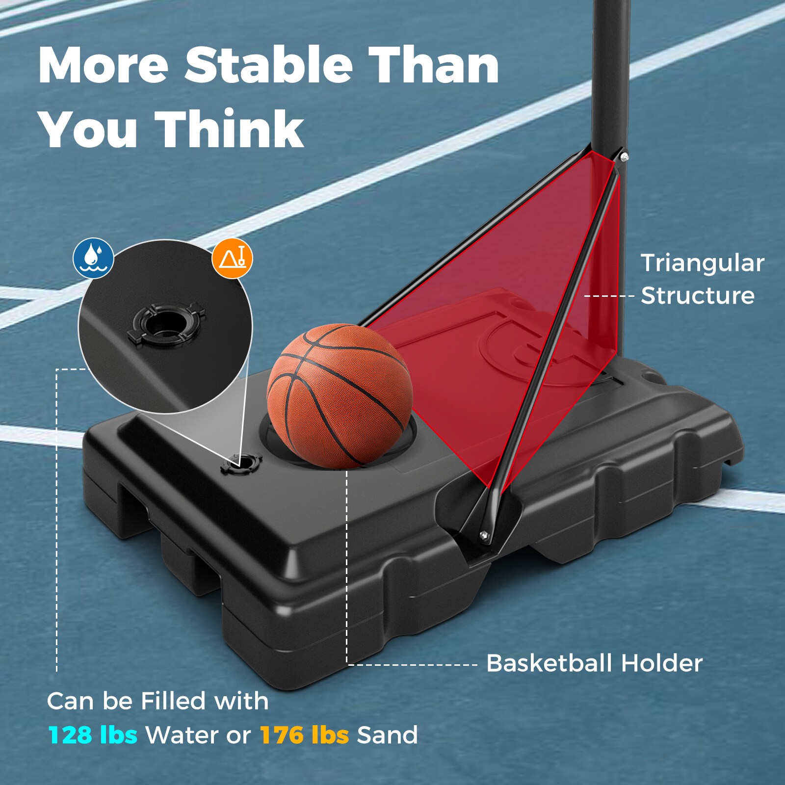 Slickblue D-CO-KB77183PS Basketball-System - View #8