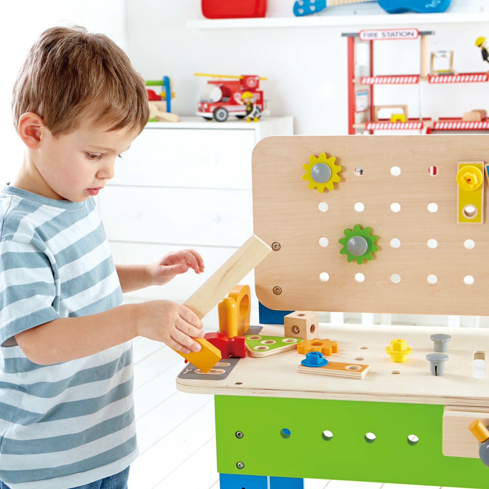 Hape Multi-Color Wooden Early Explorer Master Workbench