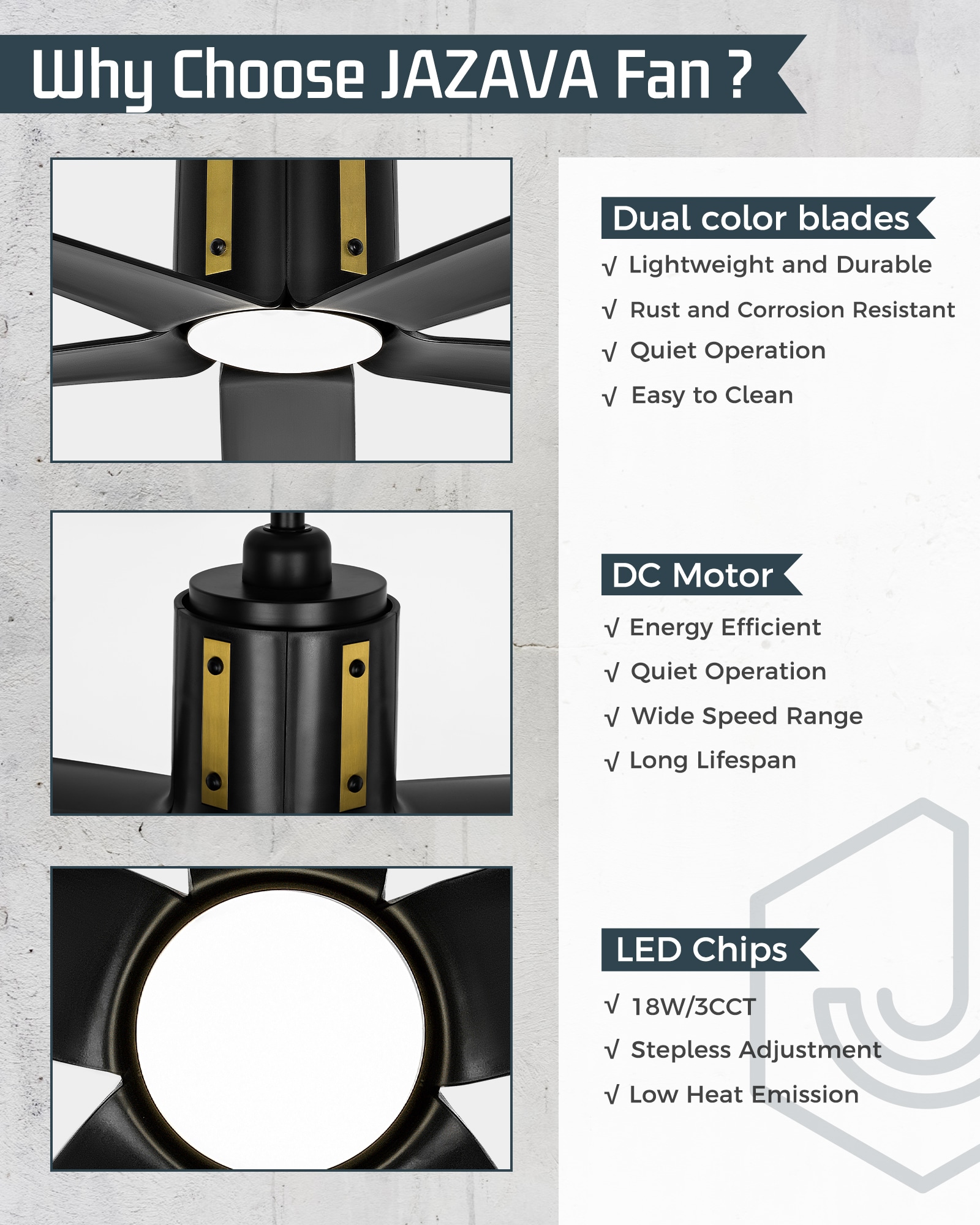 LTMATE LSLT-CF02-BK Ceiling-Fans - View #3
