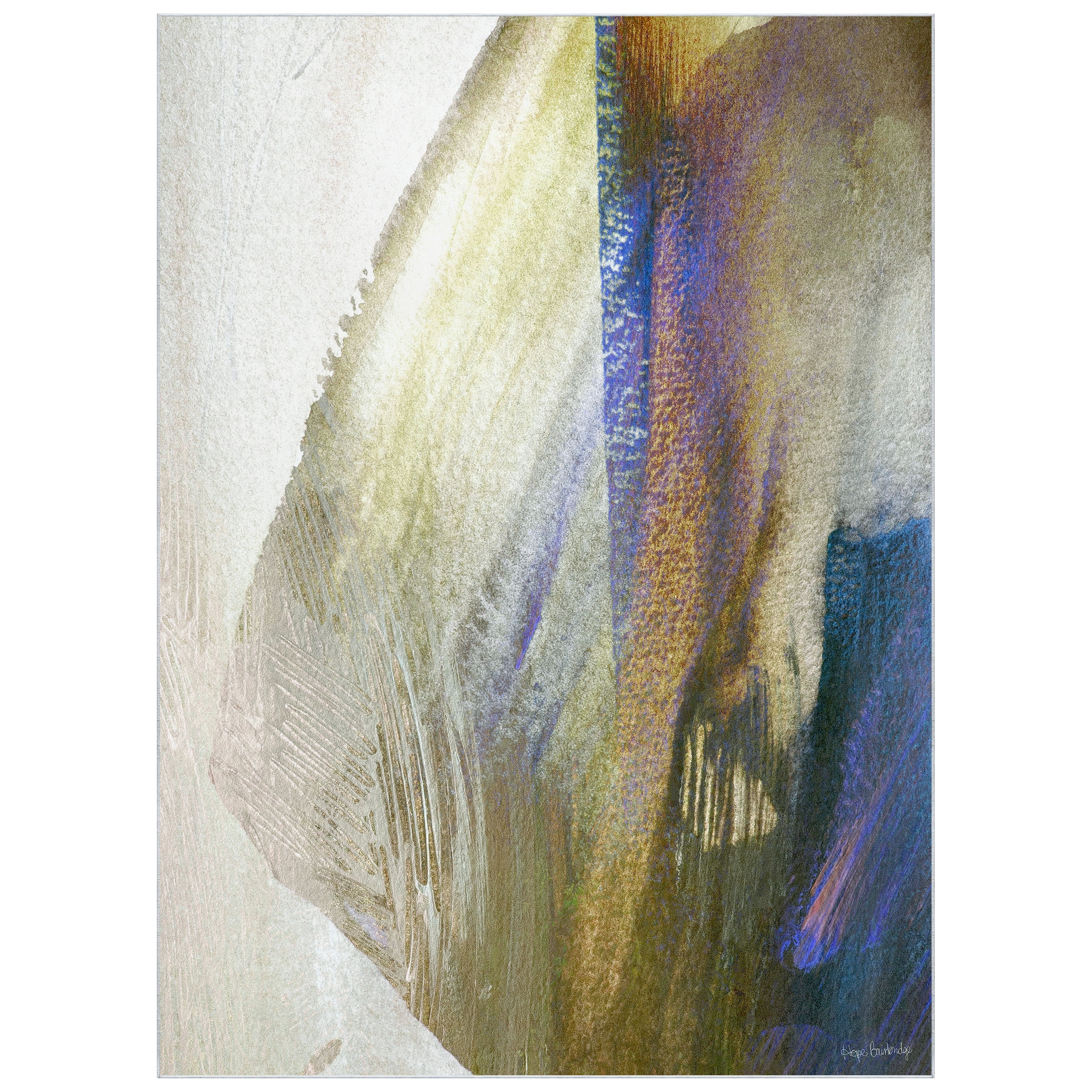 Empire Art Direct TDA-IC4397-0810C2 8 x 10 (ft) Polyester Multi-Colored, Purple Rectangular Indoor Abstract Area rug