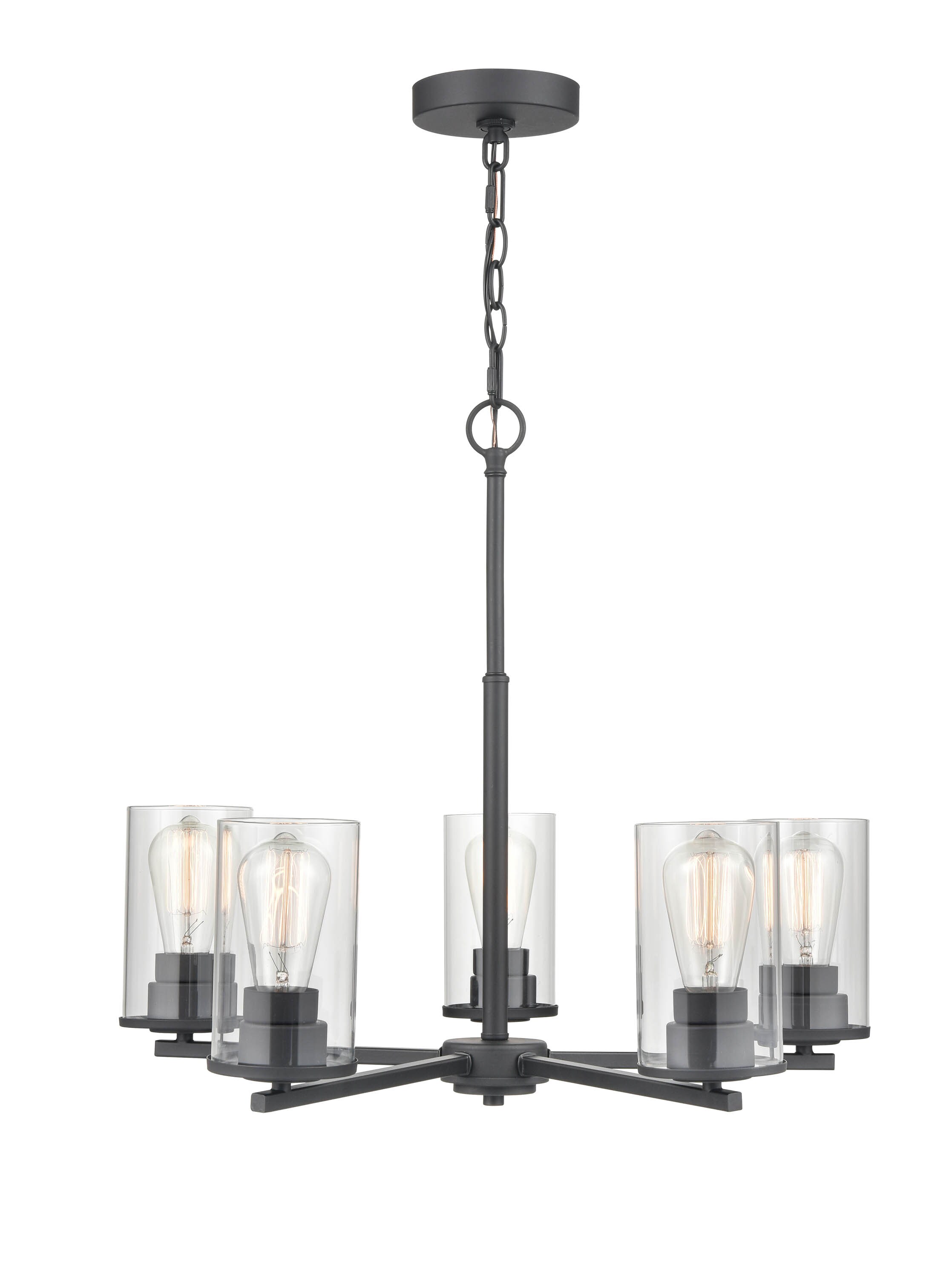 Millennium Lighting 2715-MB Verlana 5 -Light Matte Black Traditional For Use in Bedrooms, Dining Rooms, Foyers, Kitchens, Living Rooms Chandelier
