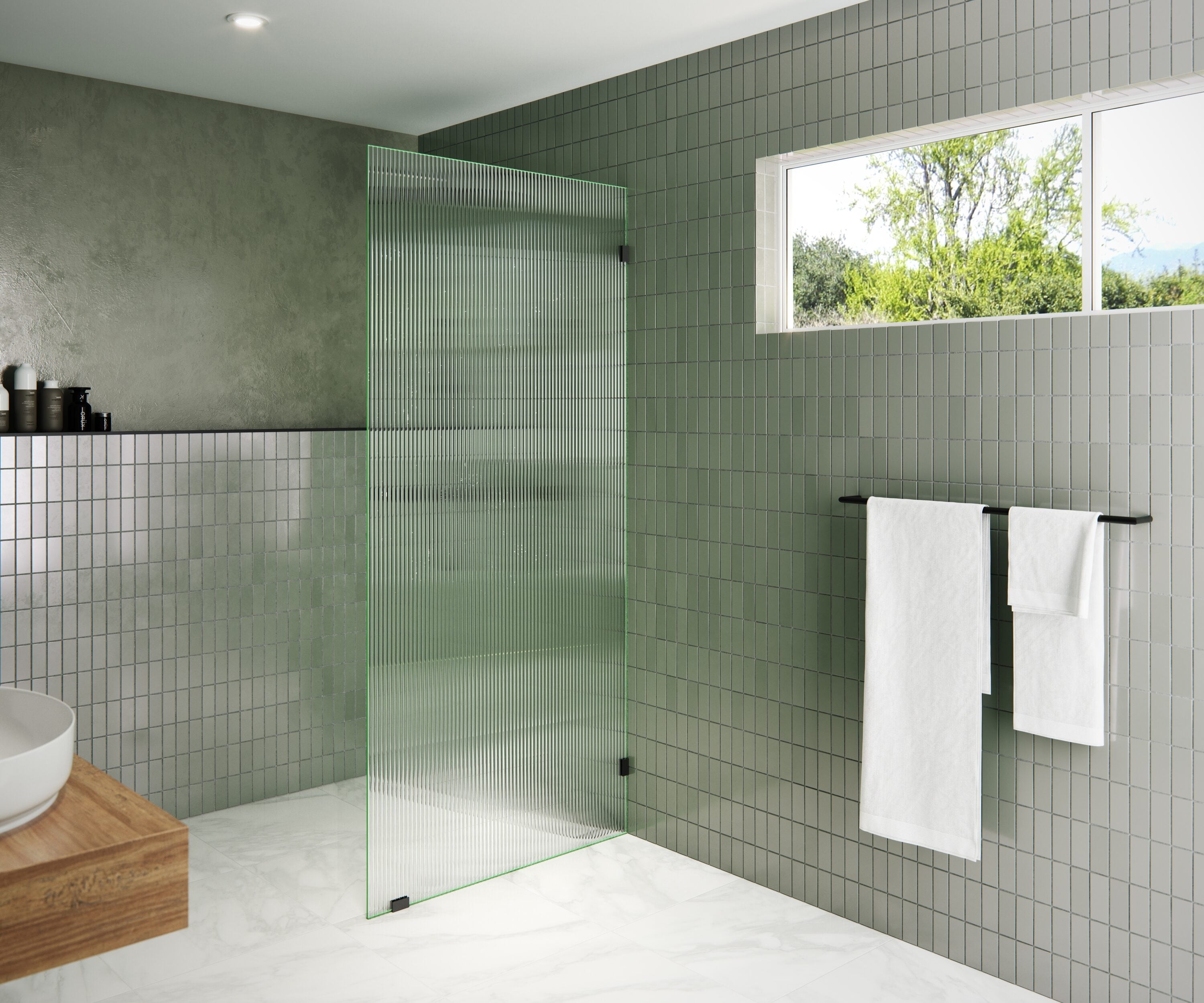 Glass Warehouse GW-FL-36-MB Shower-Doors - View #3