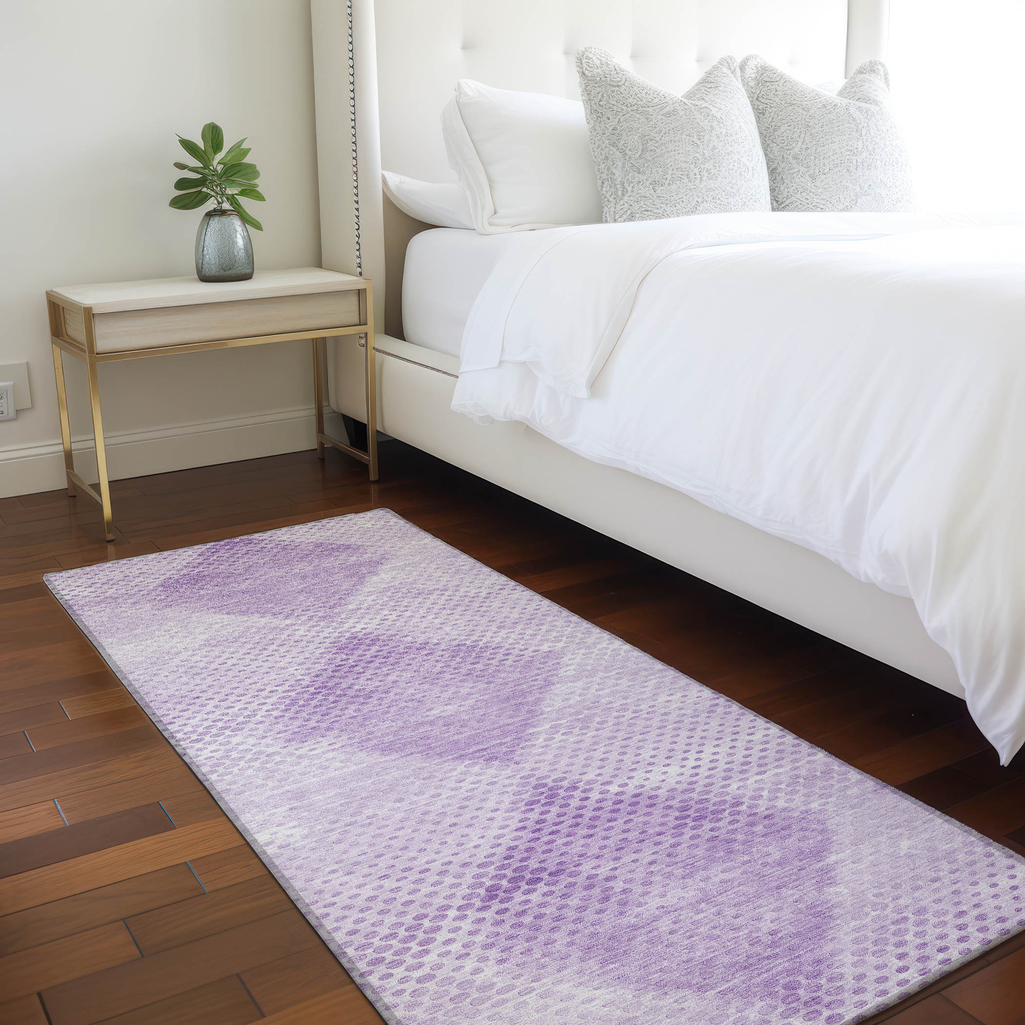Addison Rugs ACN539LV2X8 Chantille 2 x 7 (ft) Polyester Lavender Rectangular Indoor/Outdoor Geometric Mid-Century Modern Machine washable Area rug