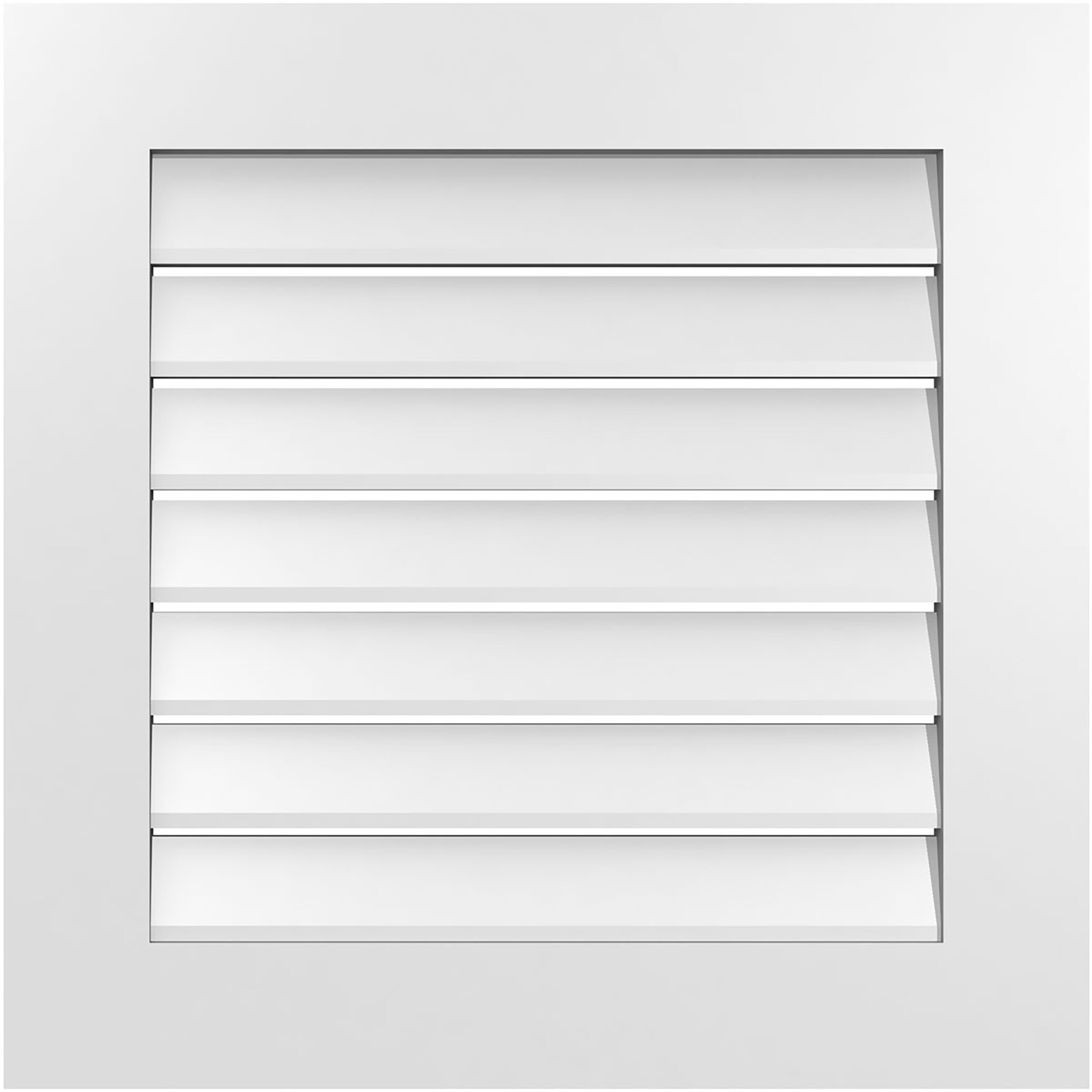 Ekena Millwork GVPVE26X2601SF 26-Inches x 26-Inches Off-white Rectangle PVC Gable Louver Vent