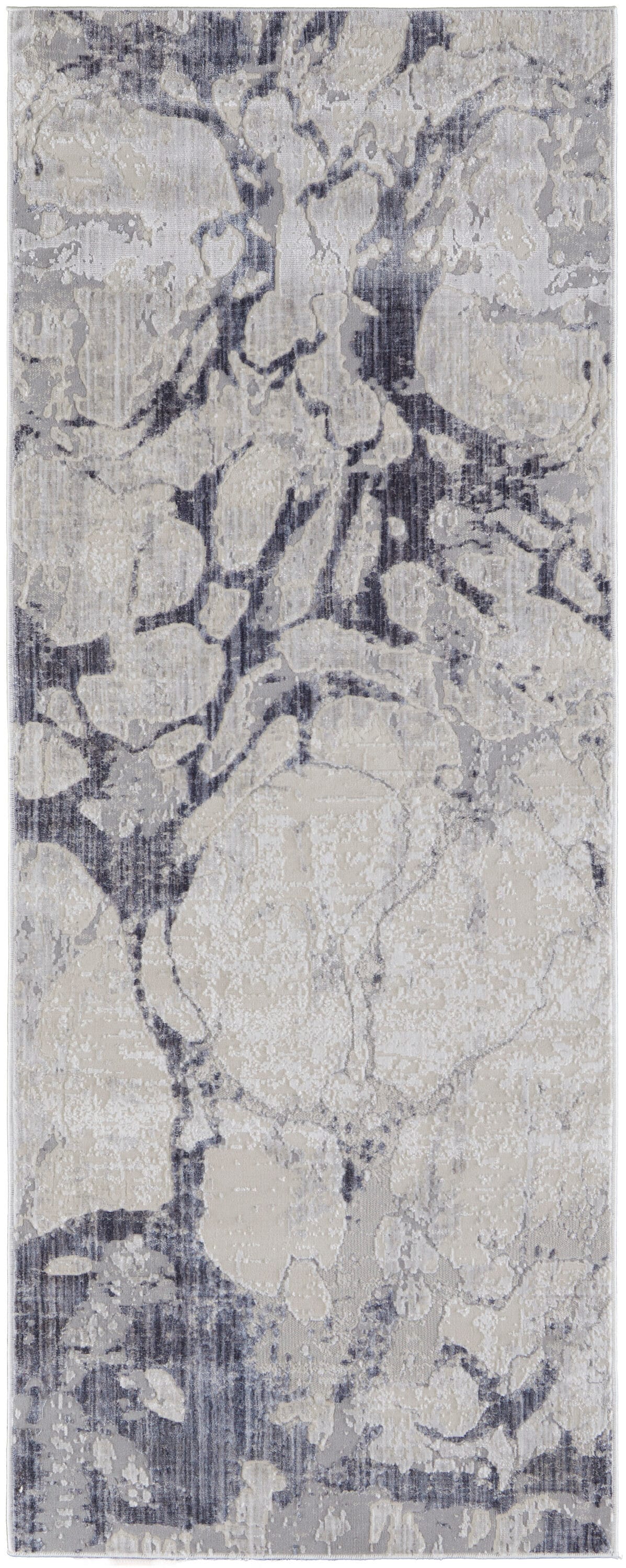 Room Envy LAIR39G8BLU000I3E 3 x 12 (ft) Loomed Polyester Ivory/Blue Rectangular Indoor Abstract Runner rug