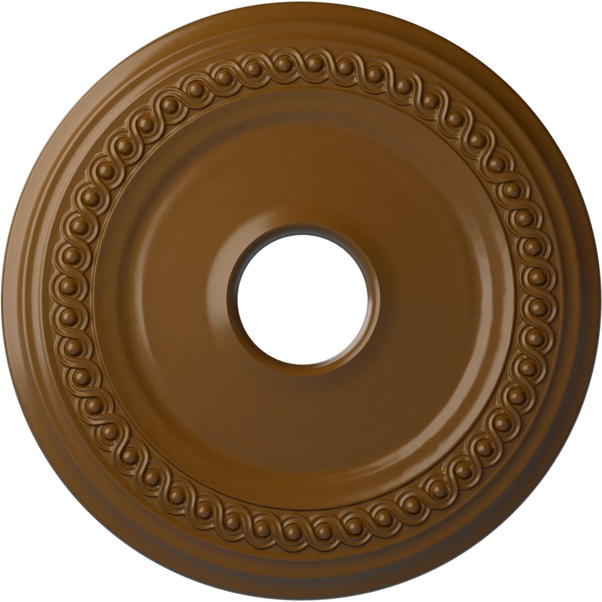 Ekena Millwork CM19CLSTF Classic 18.625-in W x 18.625-in L Painted Smokey Topaz Polyurethane Whole Ceiling Medallion