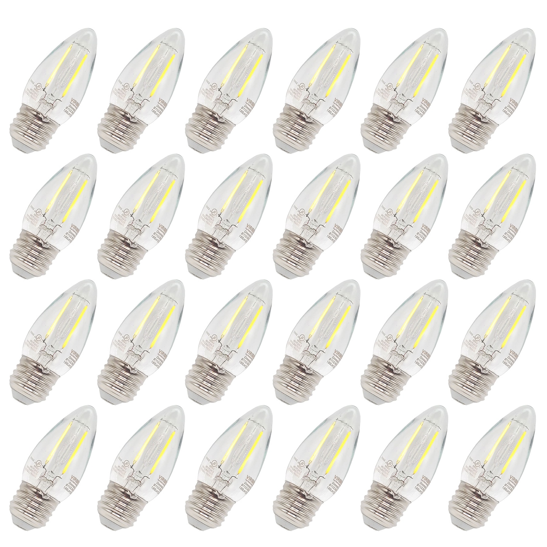 VIRIBRIGHT Virihome 35-Watt EQ B11 Daylight E26 Dimmable Decorative ...