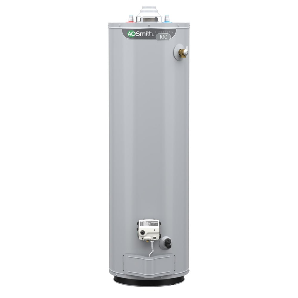 Signature 100 50-Gallon Tall 6-year Limited 40000-BTU Natural Gas Water Heater | - A.O. Smith G6N-UT5040NVR