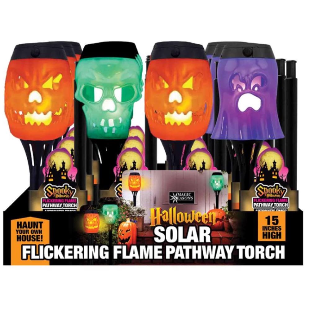 Shawshank LEDz  Magic Seasons 15 in. Spooky Solar Pathway Decor 12 packs