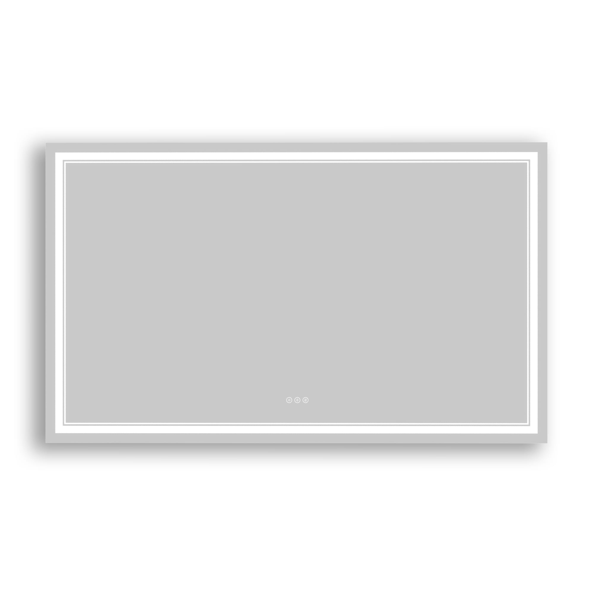 Vanityfus 60-in W 36-in H LED Lighted Bathroom Mirror - Dimmer and Anti-Fog