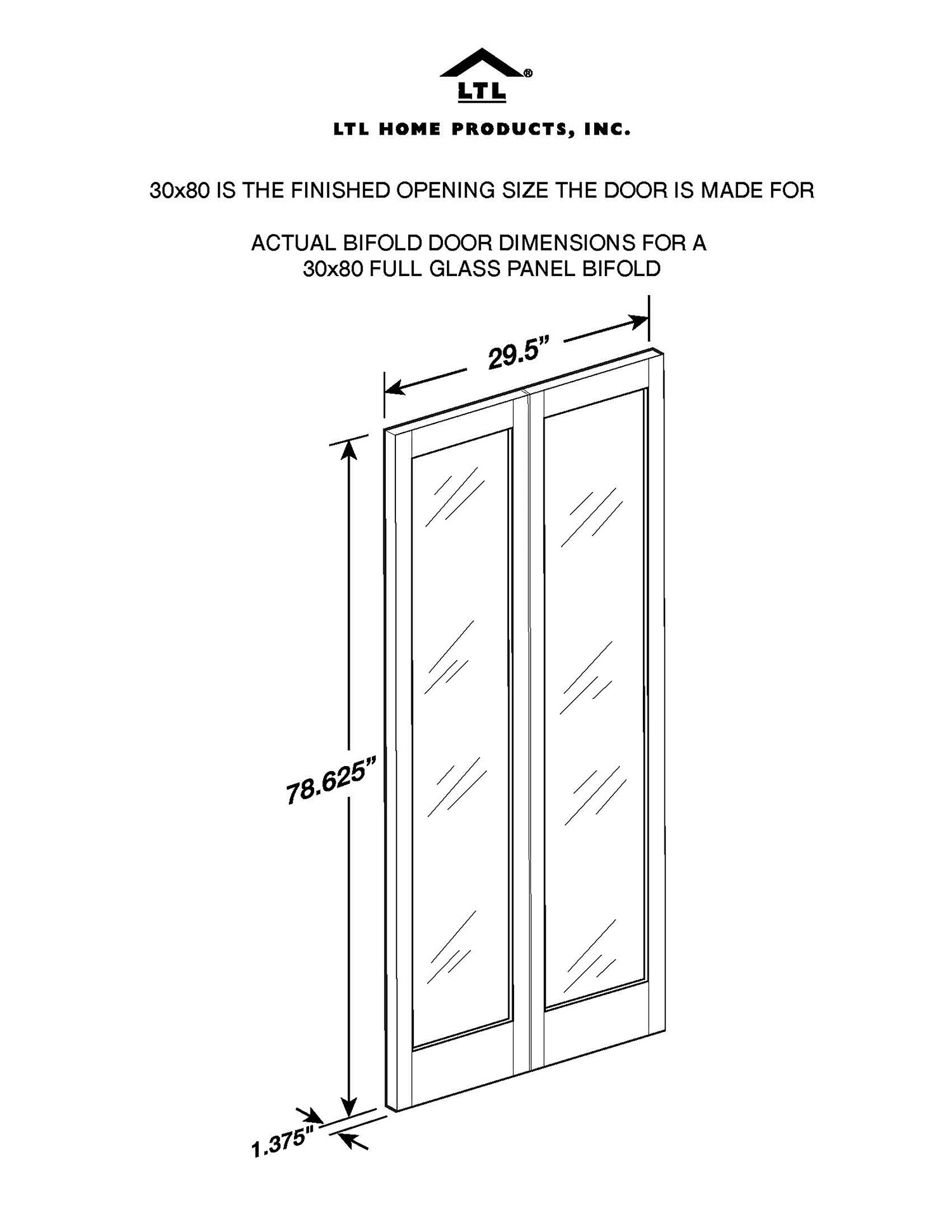Pinecroft 873526 Bifold-Sliding-Closet-Doors - View #7