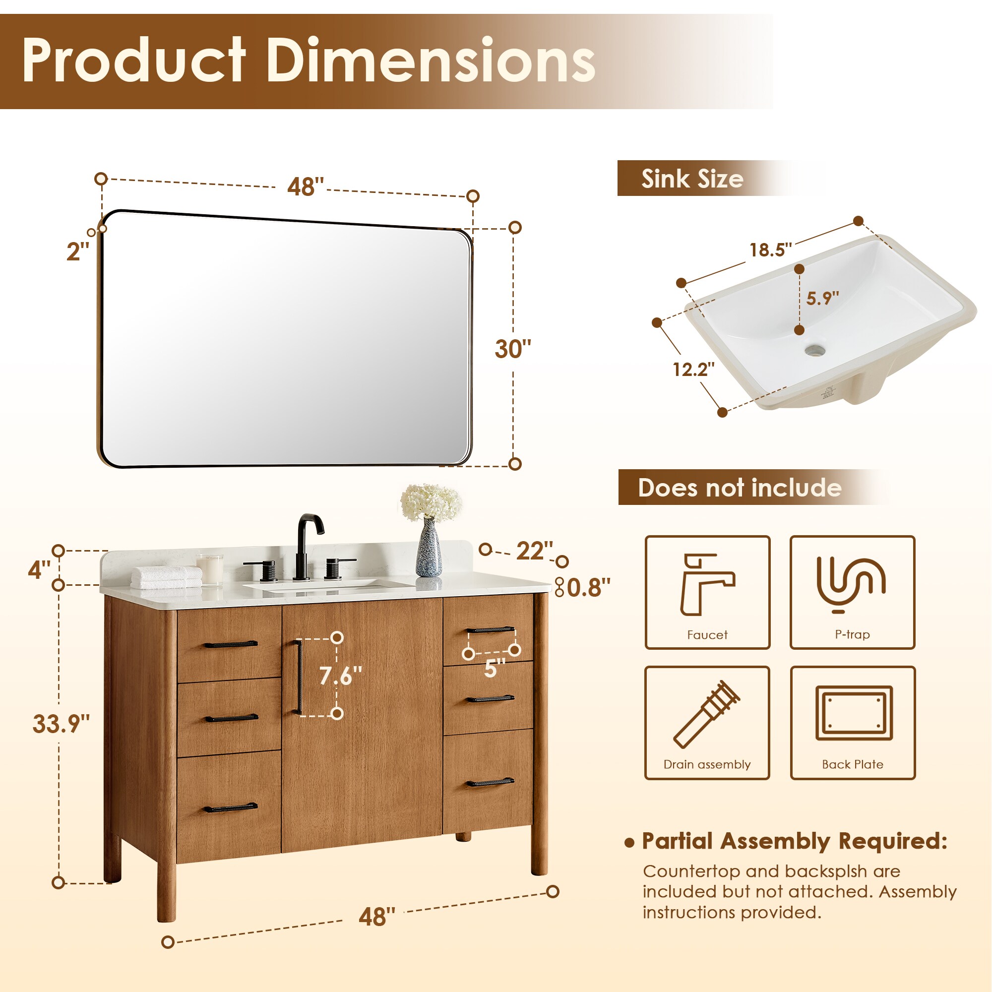 Altair 578048-MB-GW Bath-Vanity-Combo - View #14