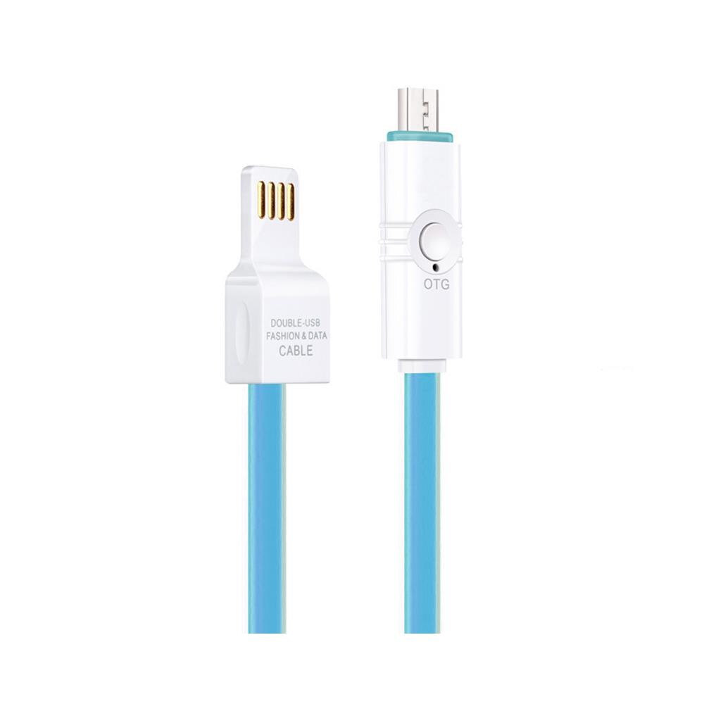 Huawei DCMUSB-OTG-BL 40 Micro on the Go Jelly Flat Cable with External USB Connector, Blue at