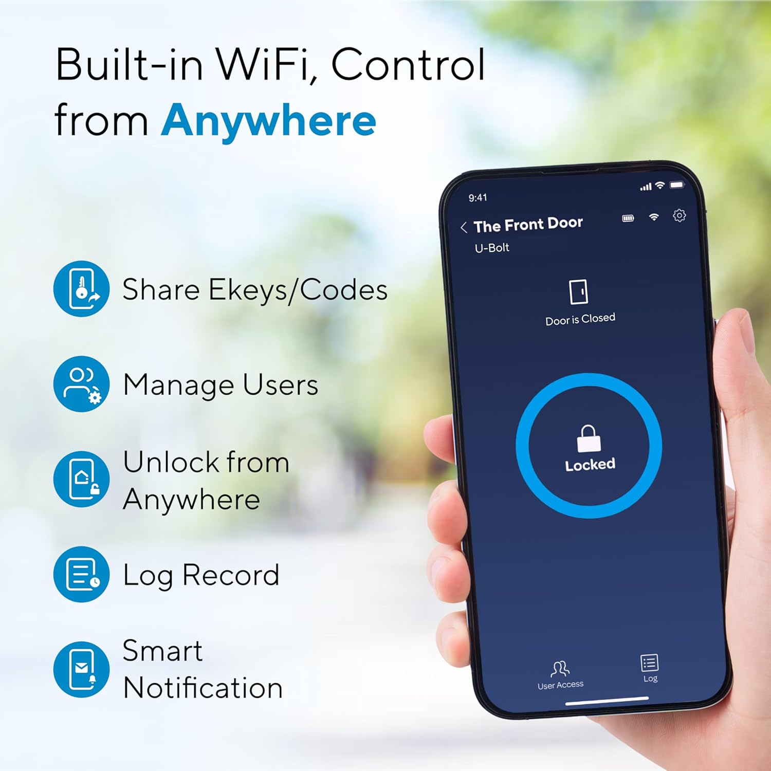 Ultraloq U-BOLT-WIFI-BK-B Electronic-Door-Locks - View #2