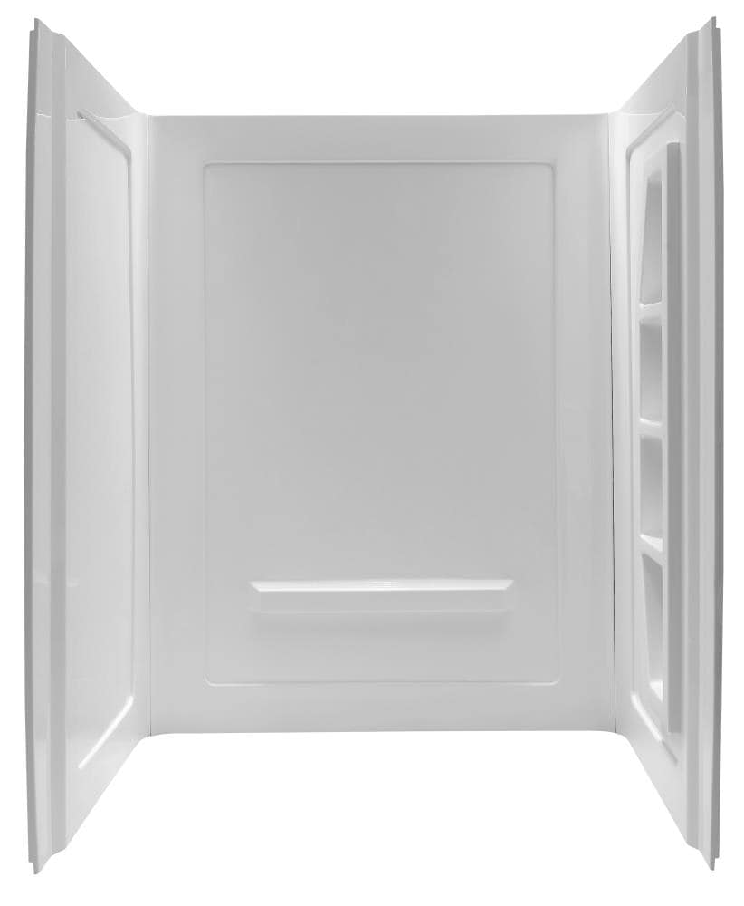 ANZZI SW-AZ010WH Forum 60-in W x 36-in D x 74-in H White 3.0 -Piece Glue Up Alcove Shower panel kit