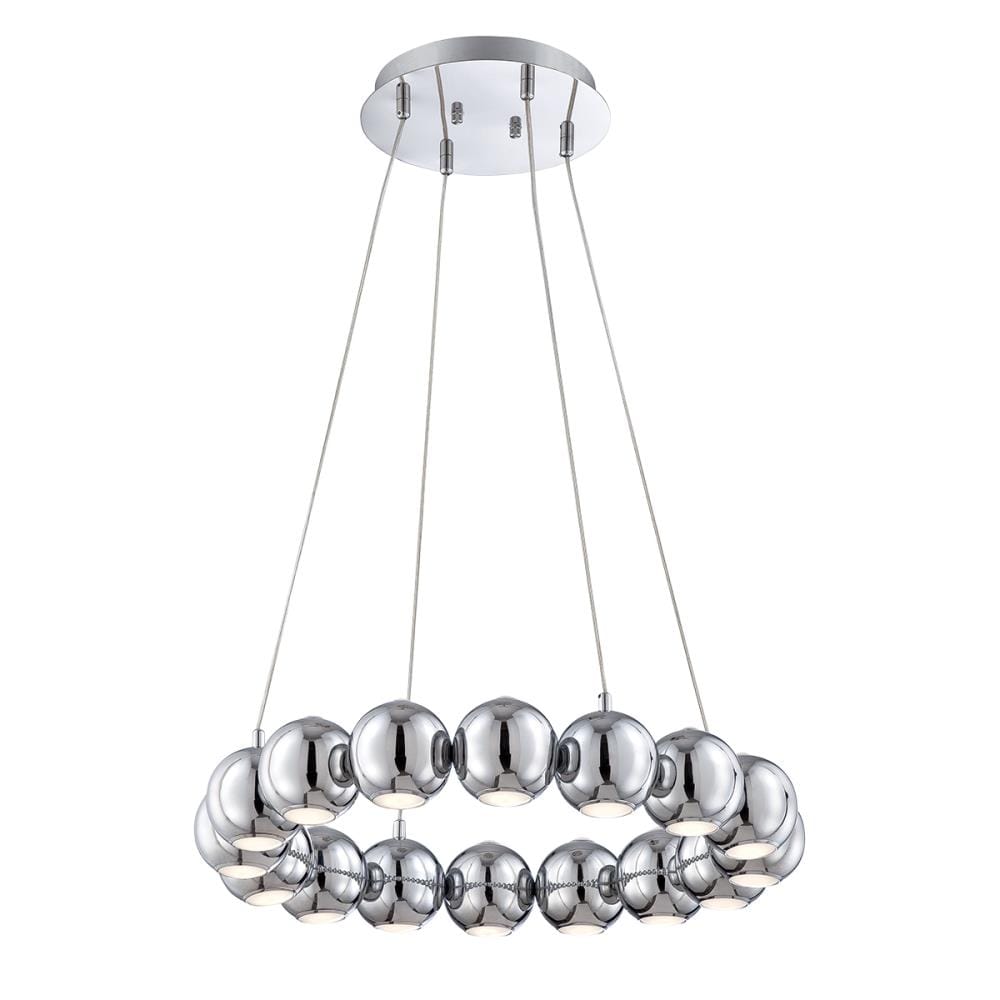 Eurofase 26234-014 Pearla 16 -Light Chrome Modern/contemporary Integrated LED For Use in Dining Rooms, Foyers, Kitchens, Living Rooms Chandelier