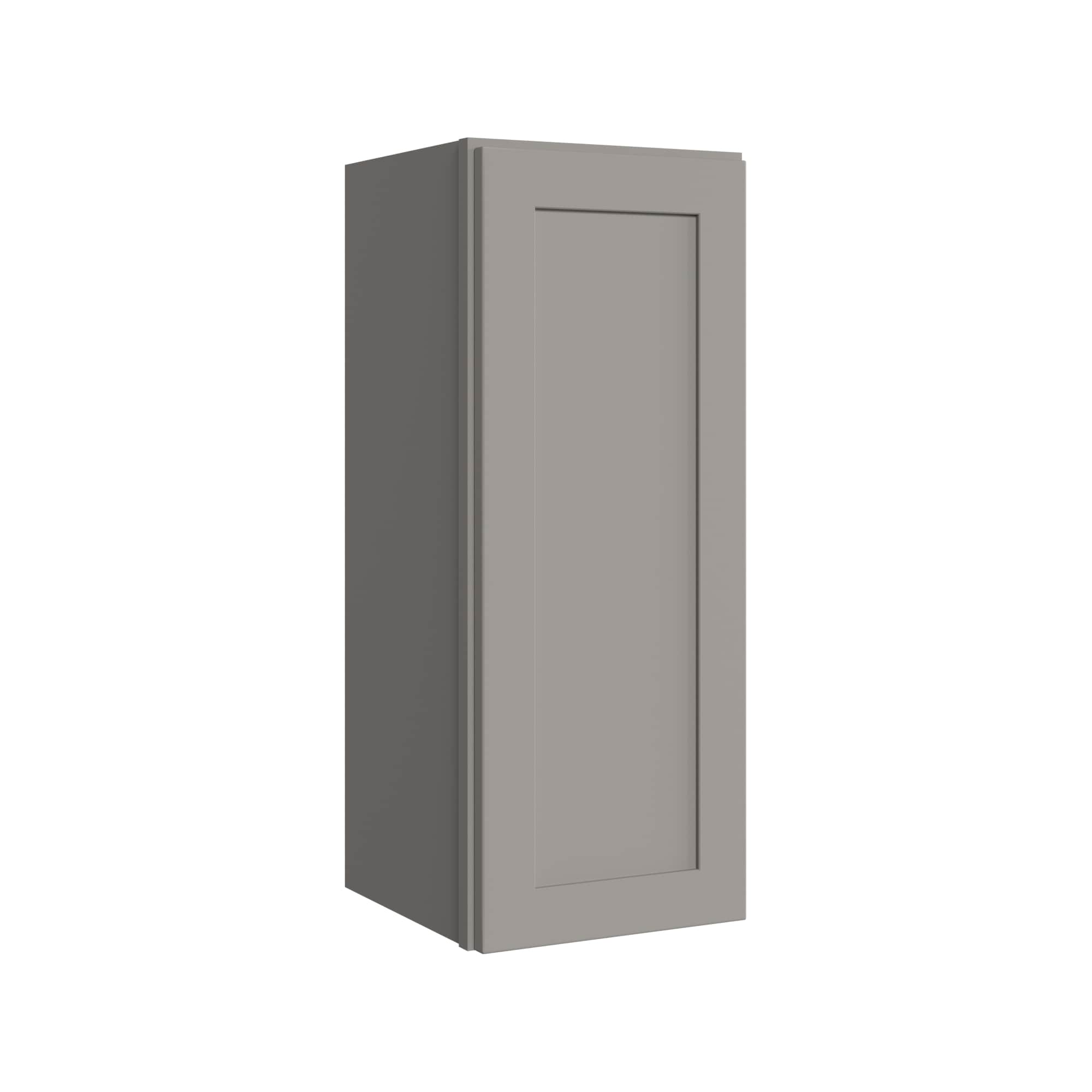 KraftMaid Momentum W1230RG81 Deveron 12-in W x 30-in H x 12-in D Pebble Grey Wall Fully assembled Plywood Cabinet (Recessed Panel Shaker)