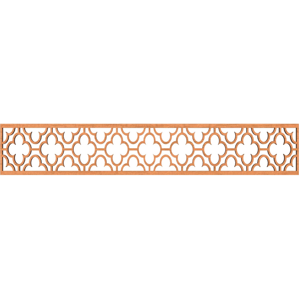 Ekena Millwork MLDB08X46CHICH Chicago Fretwork Flat Trim 8-in x 3.89-ft Cherry Brown Unfinished 2156347 Pierced Wall Panel Moulding