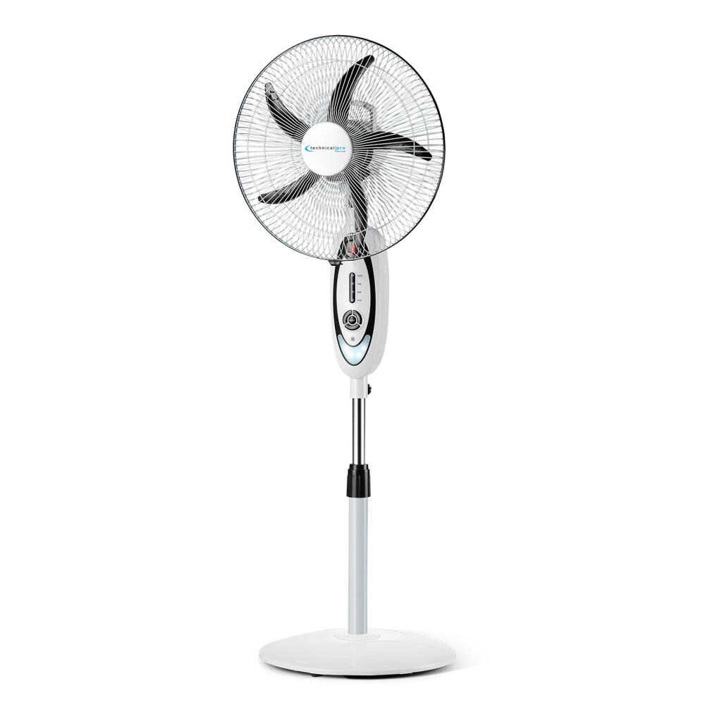 BLACK+DECKER 16-in 3-Speed Indoor White Oscillating Pedestal Fan with  Remote in the Portable Fans department at